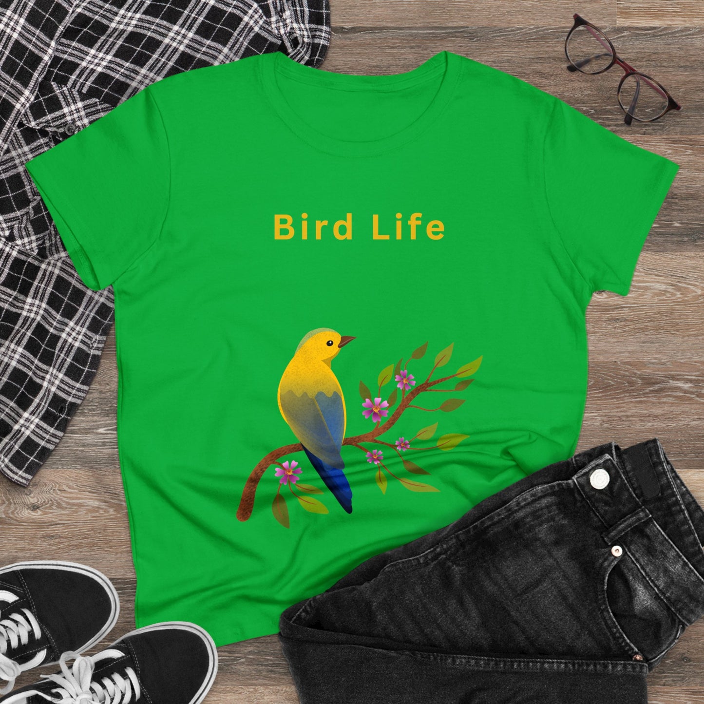 Aves 2 Women's Midweight Cotton Tee