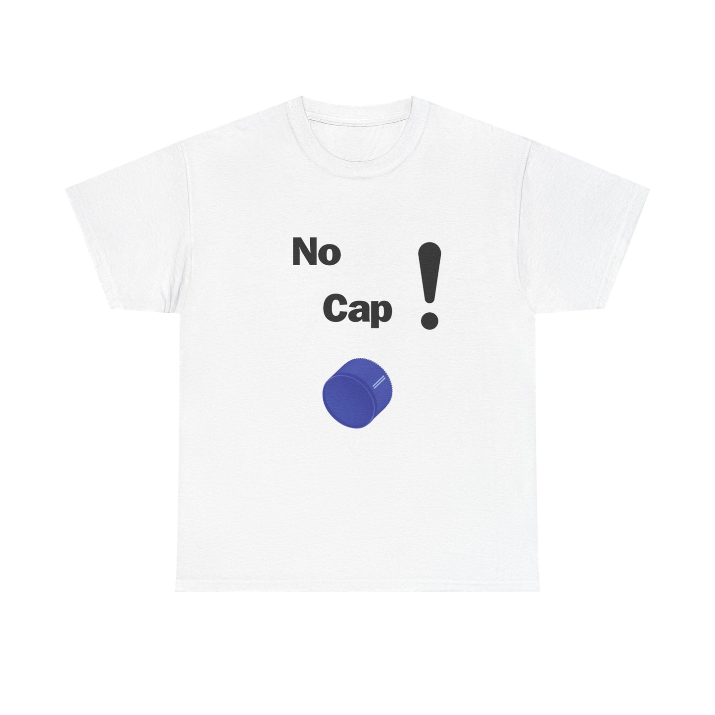 No Cap Unisex Heavy Cotton Tee Black Words