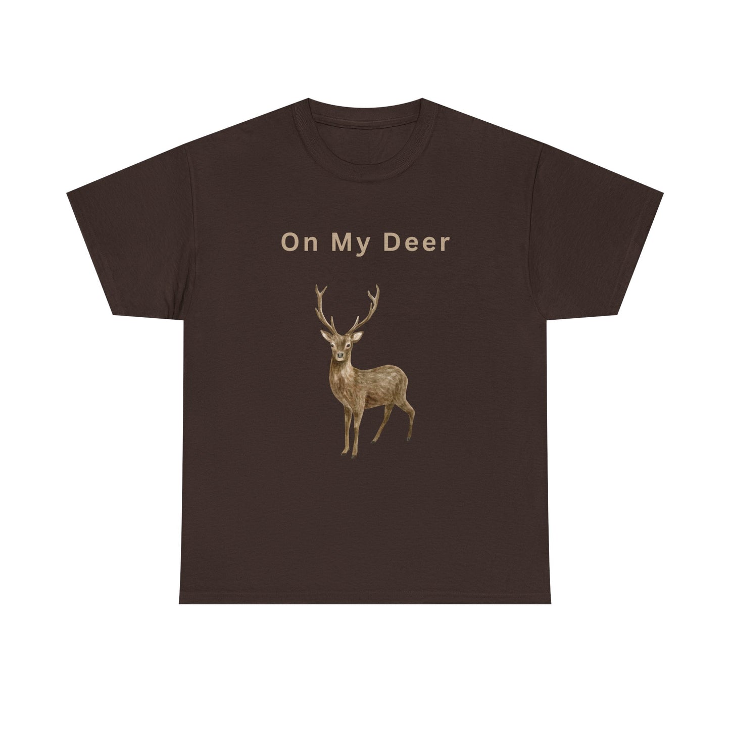 On My Deer Men's Heavy Cotton Tee