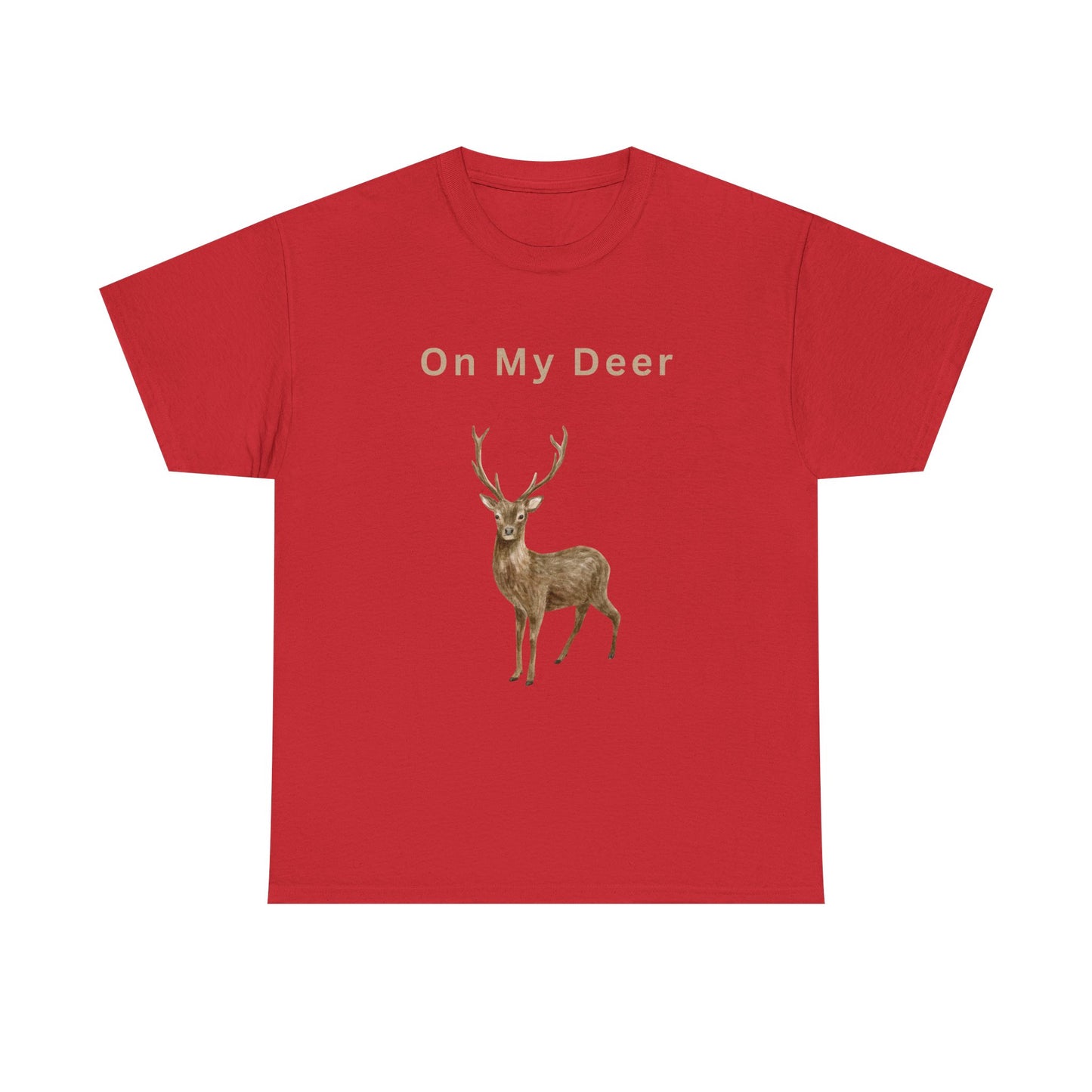 On My Deer Men's Heavy Cotton Tee