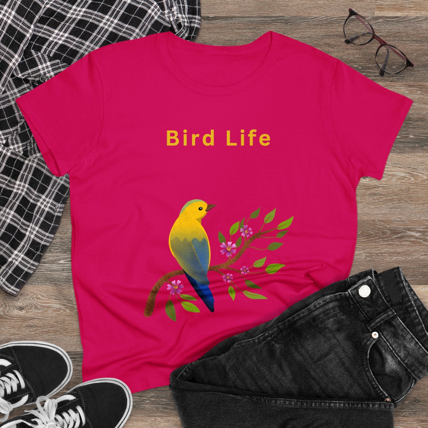 Aves 2 Women's Midweight Cotton Tee