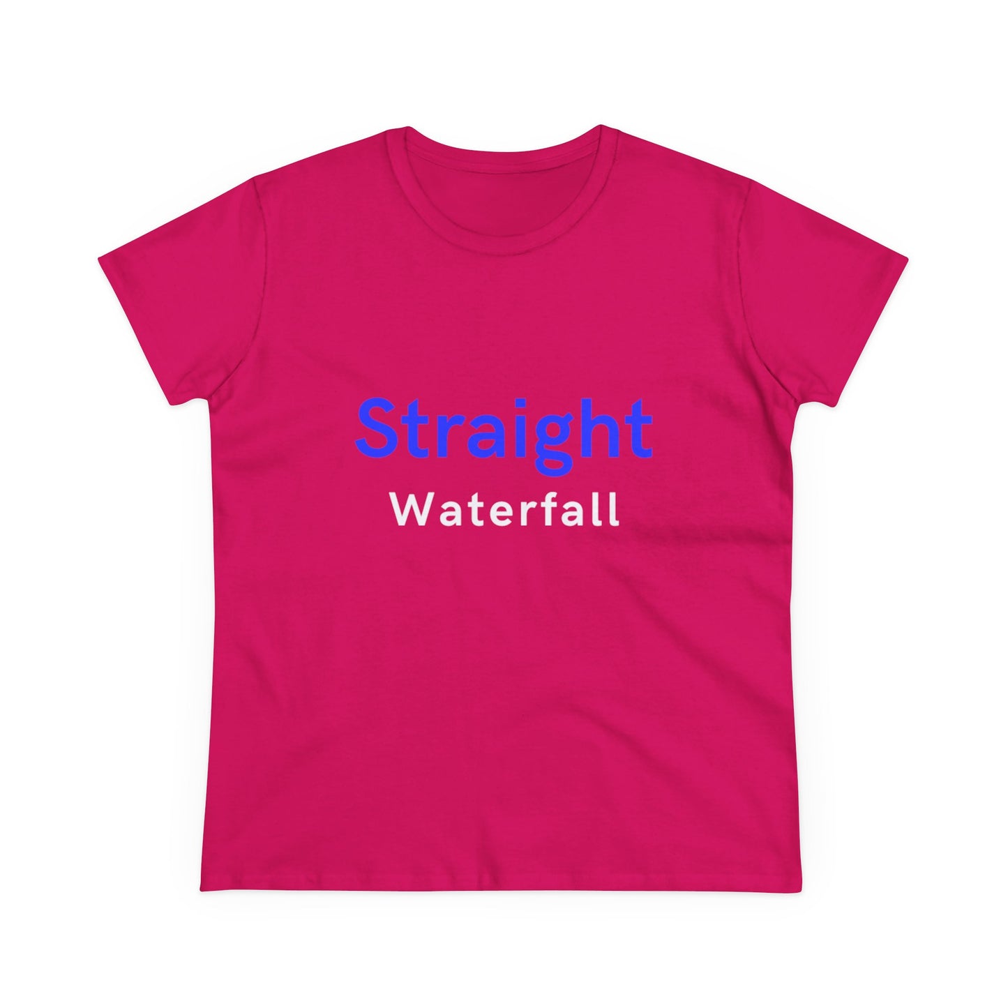 Straight Waterfall Women's Midweight Cotton Tee - Casual Graphic Shirt