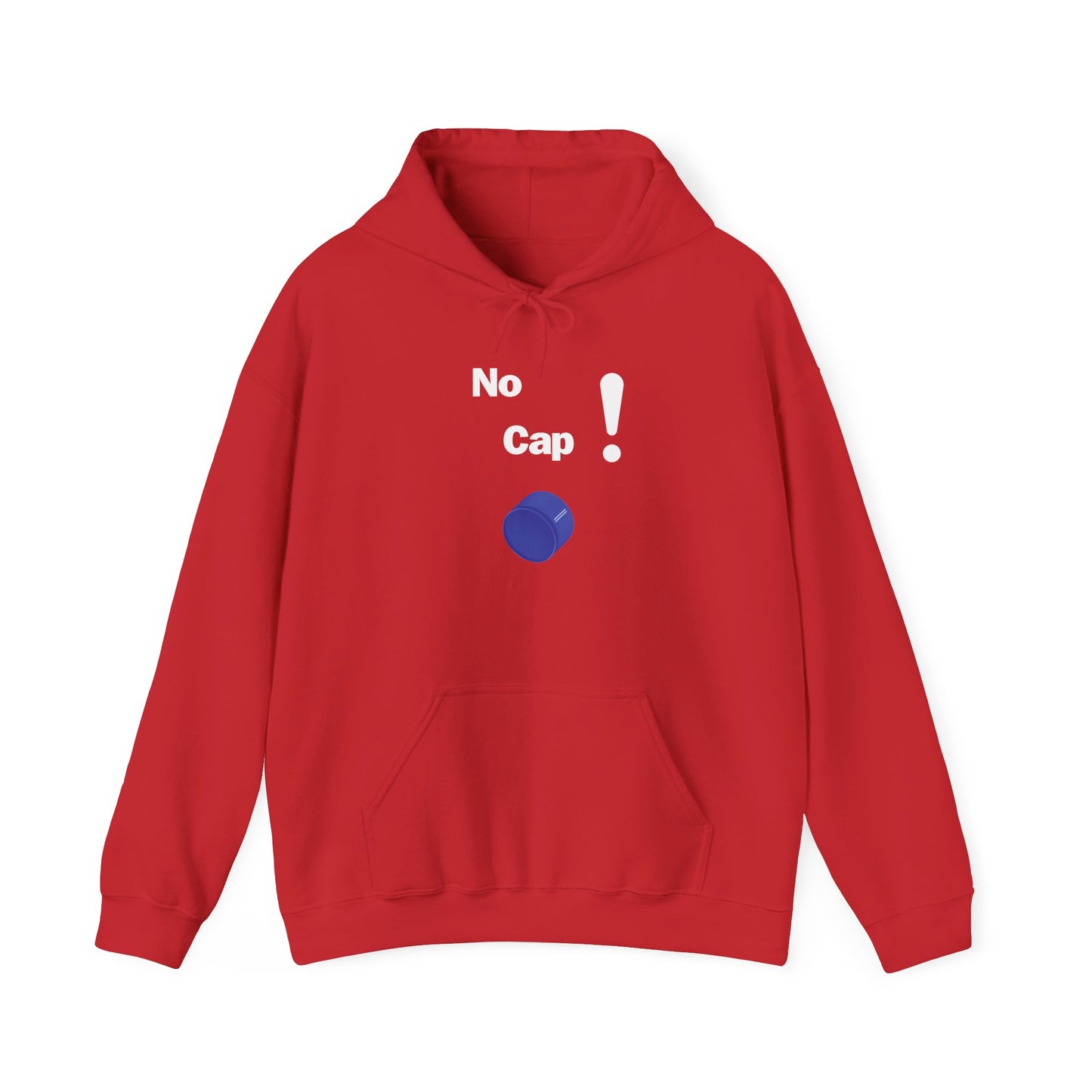 No Cap White Words Unisex Heavy Blend™ Hooded Sweatshirt