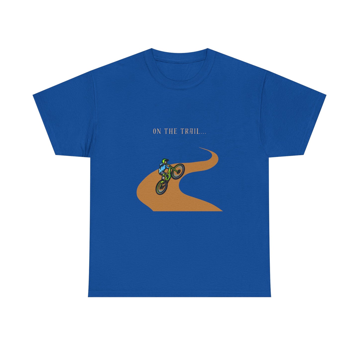 On The Trail Heavy Cotton Tee, Bike Rider, Bicycle, 100% Organic Cotton, Top Selling Tshirt, Best Selling Men T-shirts,
