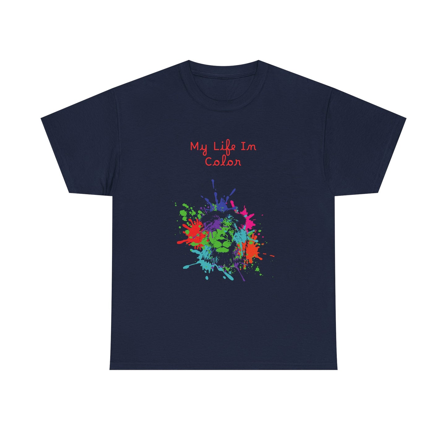 Lion Splotch Black Tee 3 - Unisex Heavy Cotton Tee