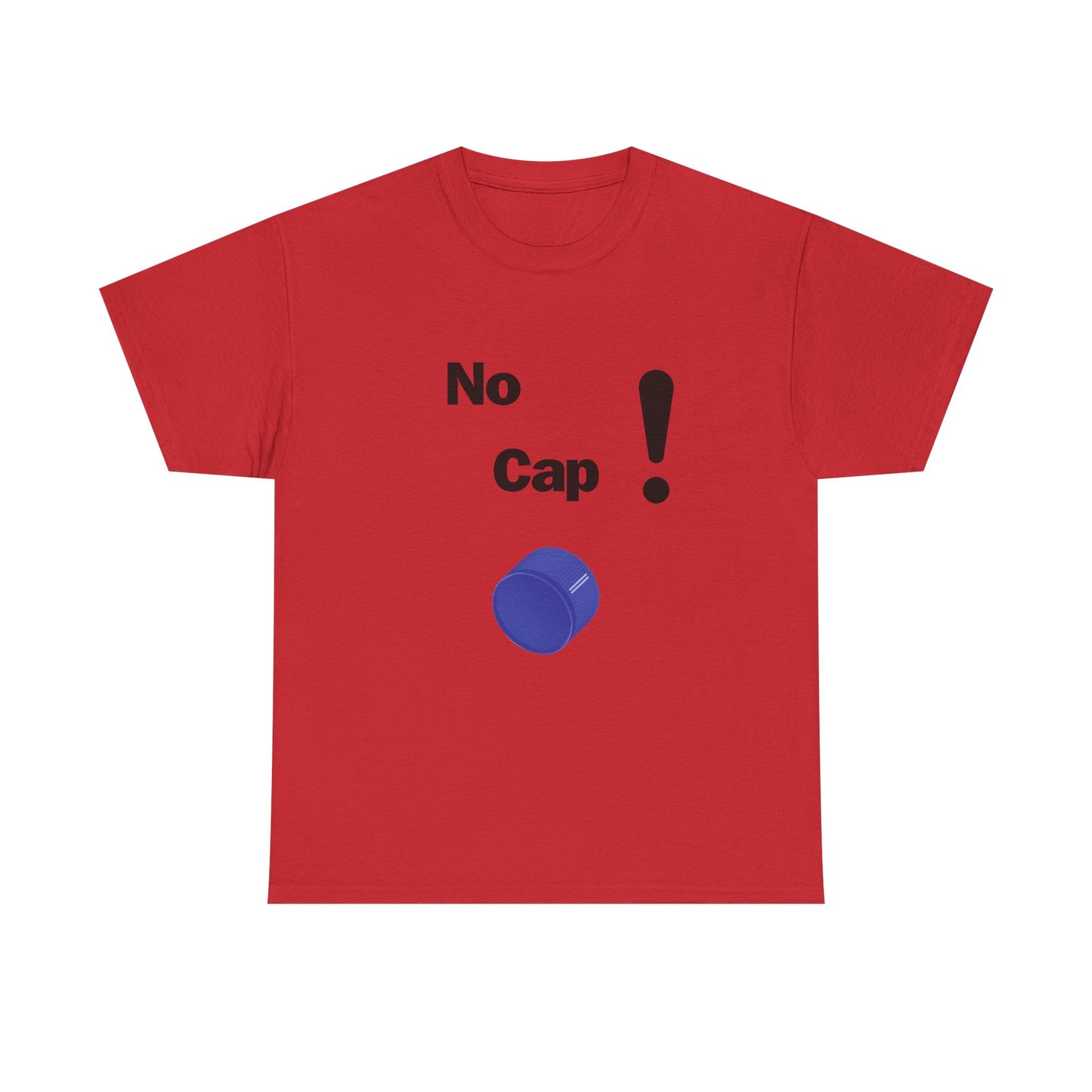 No Cap Unisex Heavy Cotton Tee Black Words