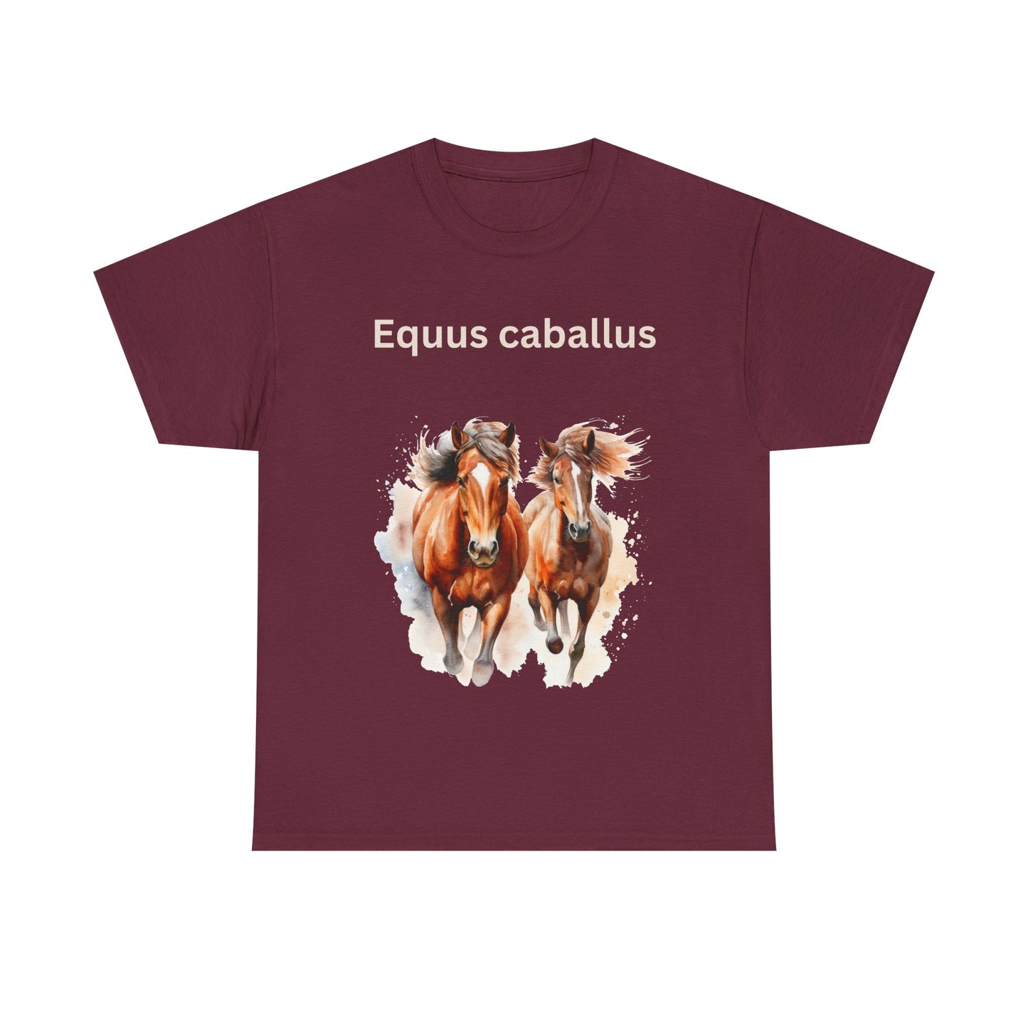 Unisex Scientific Name, Equus Caballus Unisex Heavy Cotton, Horse, 100% Organic Cotton