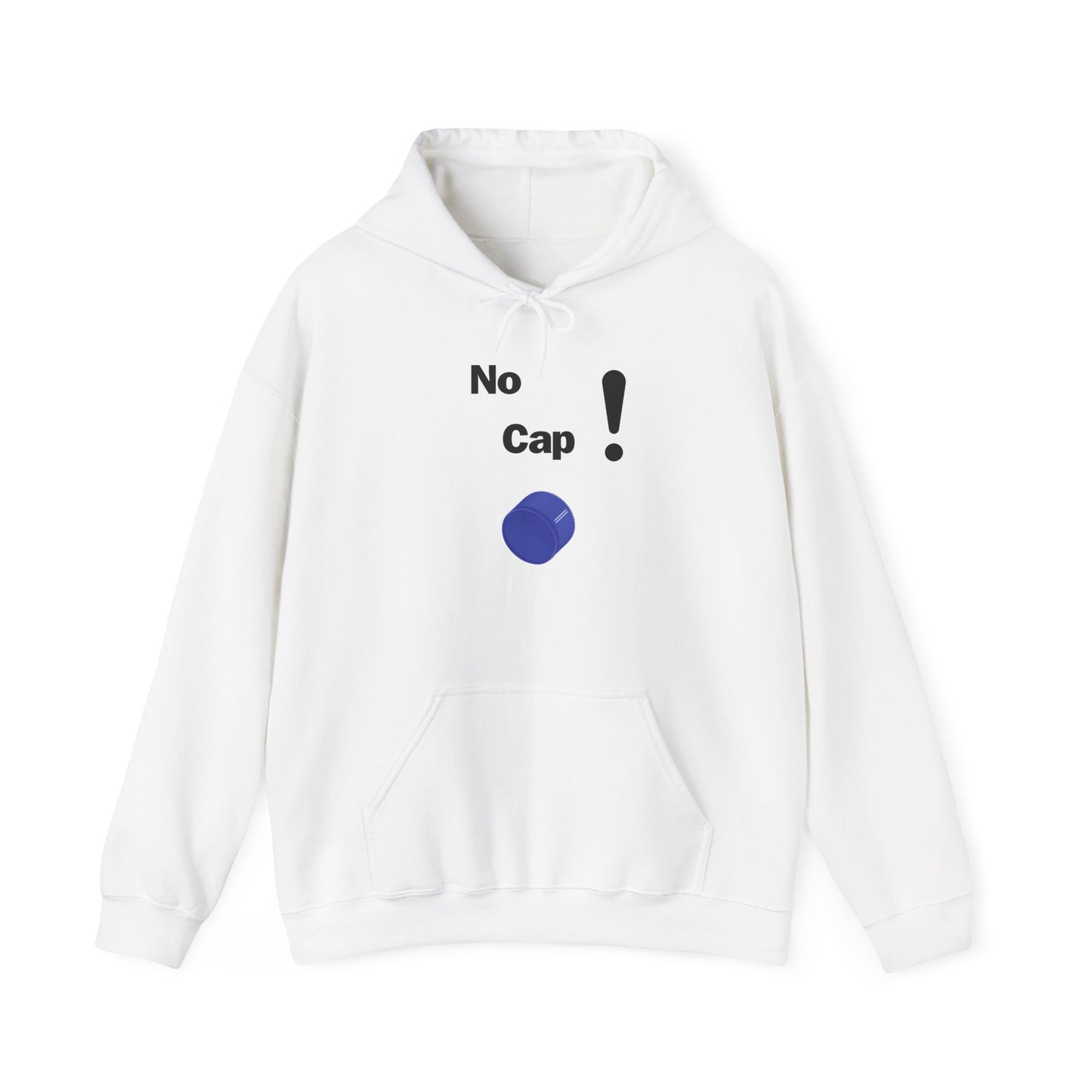 No Cap Black Words Unisex Heavy Blend™ Hooded Sweatshirt