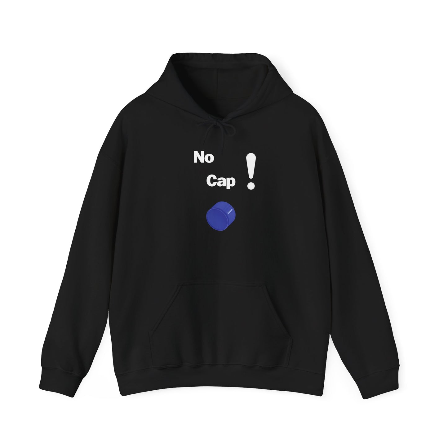 No Cap White Words Unisex Heavy Blend™ Hooded Sweatshirt