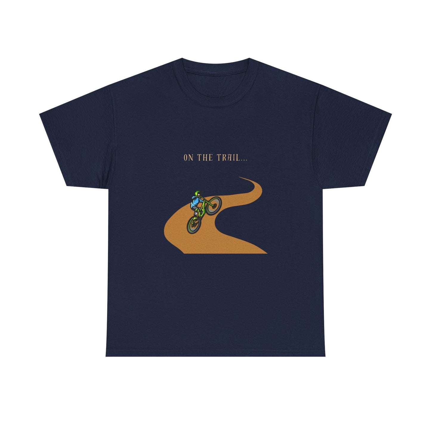 On The Trail Heavy Cotton Tee, Bike Rider, Bicycle, 100% Organic Cotton, Top Selling Tshirt, Best Selling Men T-shirts,