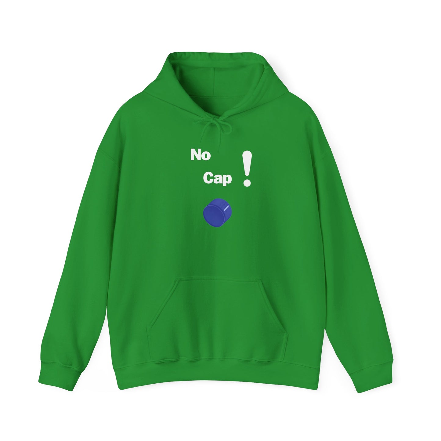 No Cap White Words Unisex Heavy Blend™ Hooded Sweatshirt