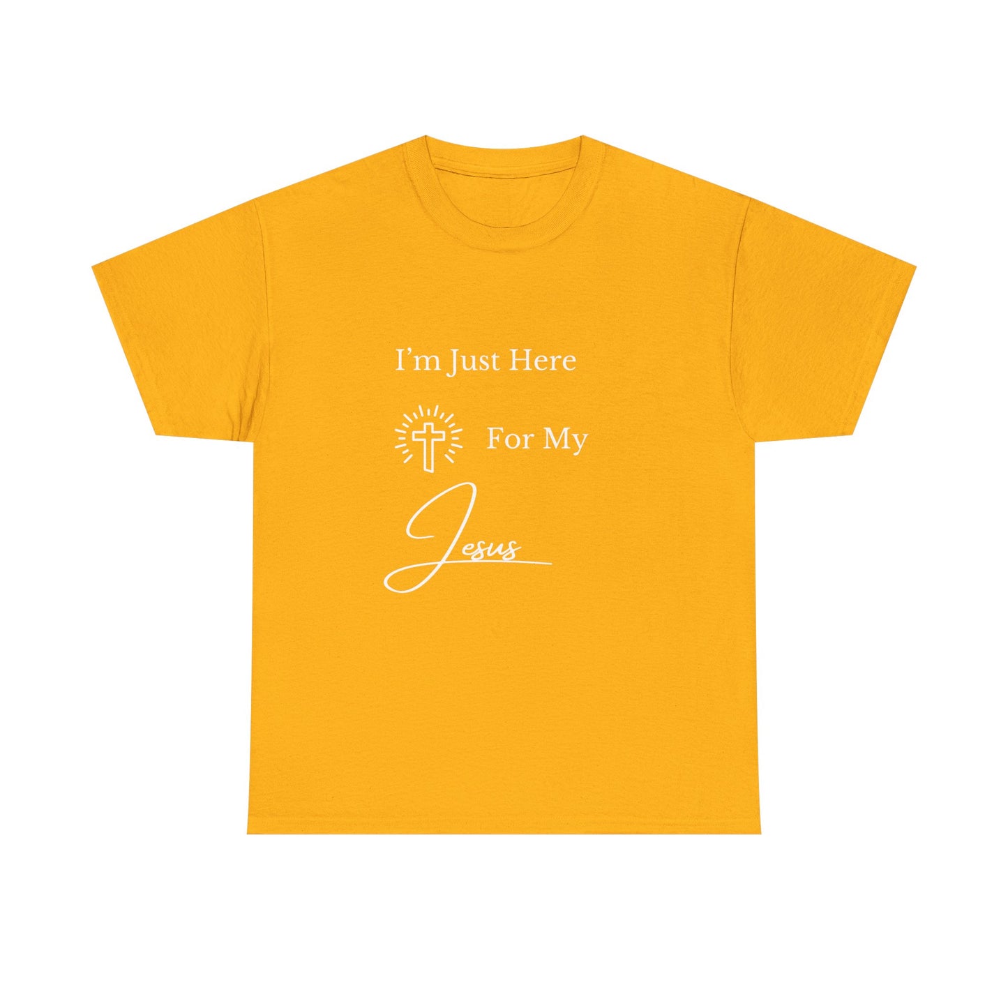 Just Here For Jesus Unisex Heavy Cotton Tee, Christian, 100% Organic Cotton