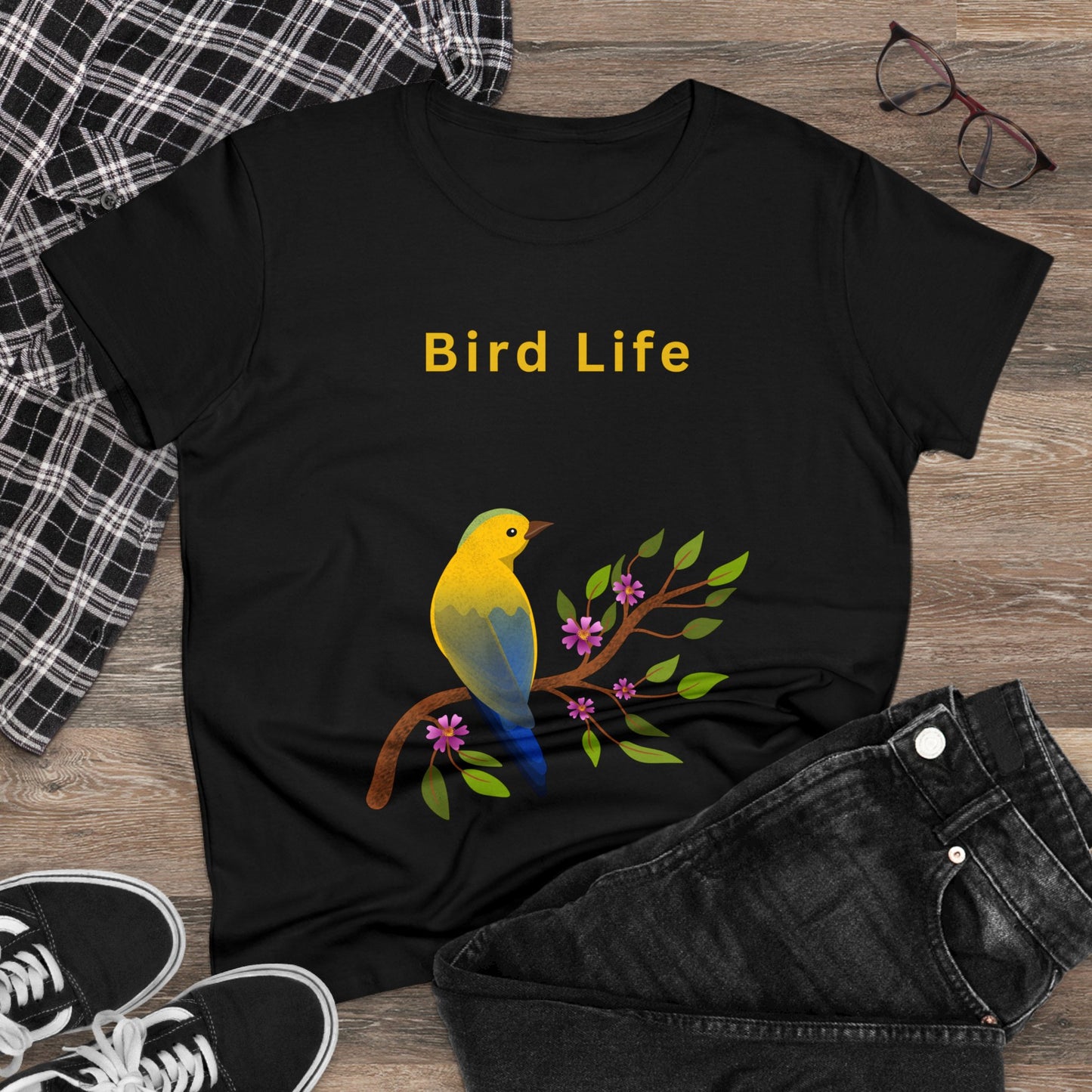 Aves 2 Women's Midweight Cotton Tee