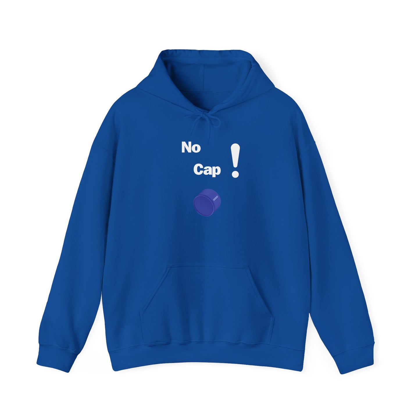 No Cap White Words Unisex Heavy Blend™ Hooded Sweatshirt