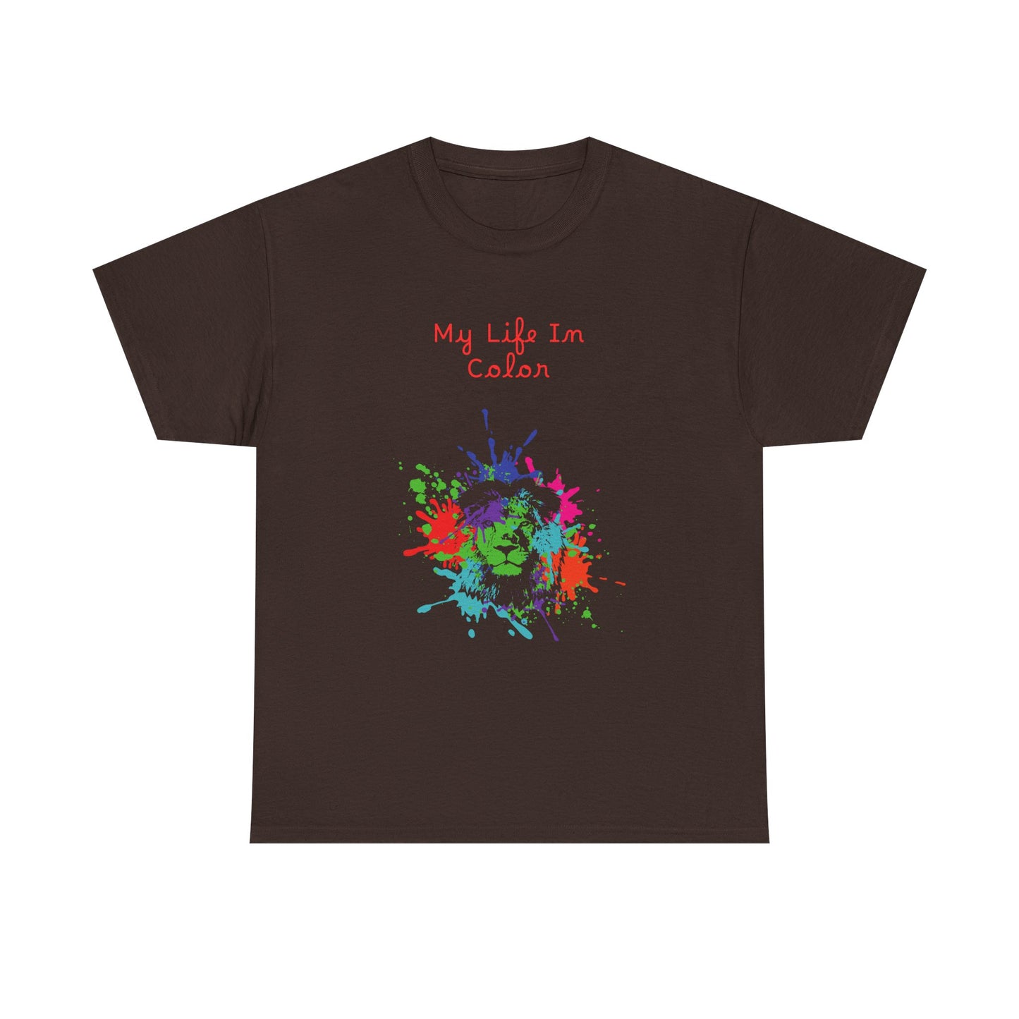 Lion Splotch Black Tee 3 - Unisex Heavy Cotton Tee