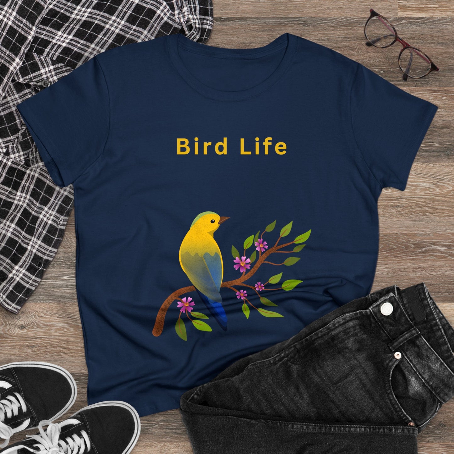 Aves 2 Women's Midweight Cotton Tee
