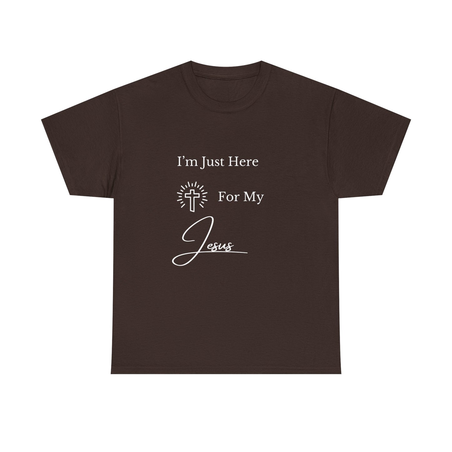 Just Here For Jesus Unisex Heavy Cotton Tee, Christian, 100% Organic Cotton