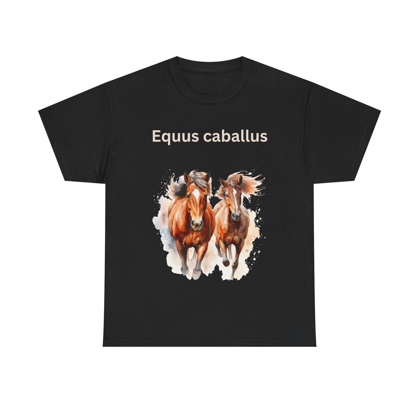 Unisex Scientific Name, Equus Caballus Unisex Heavy Cotton, Horse, 100% Organic Cotton