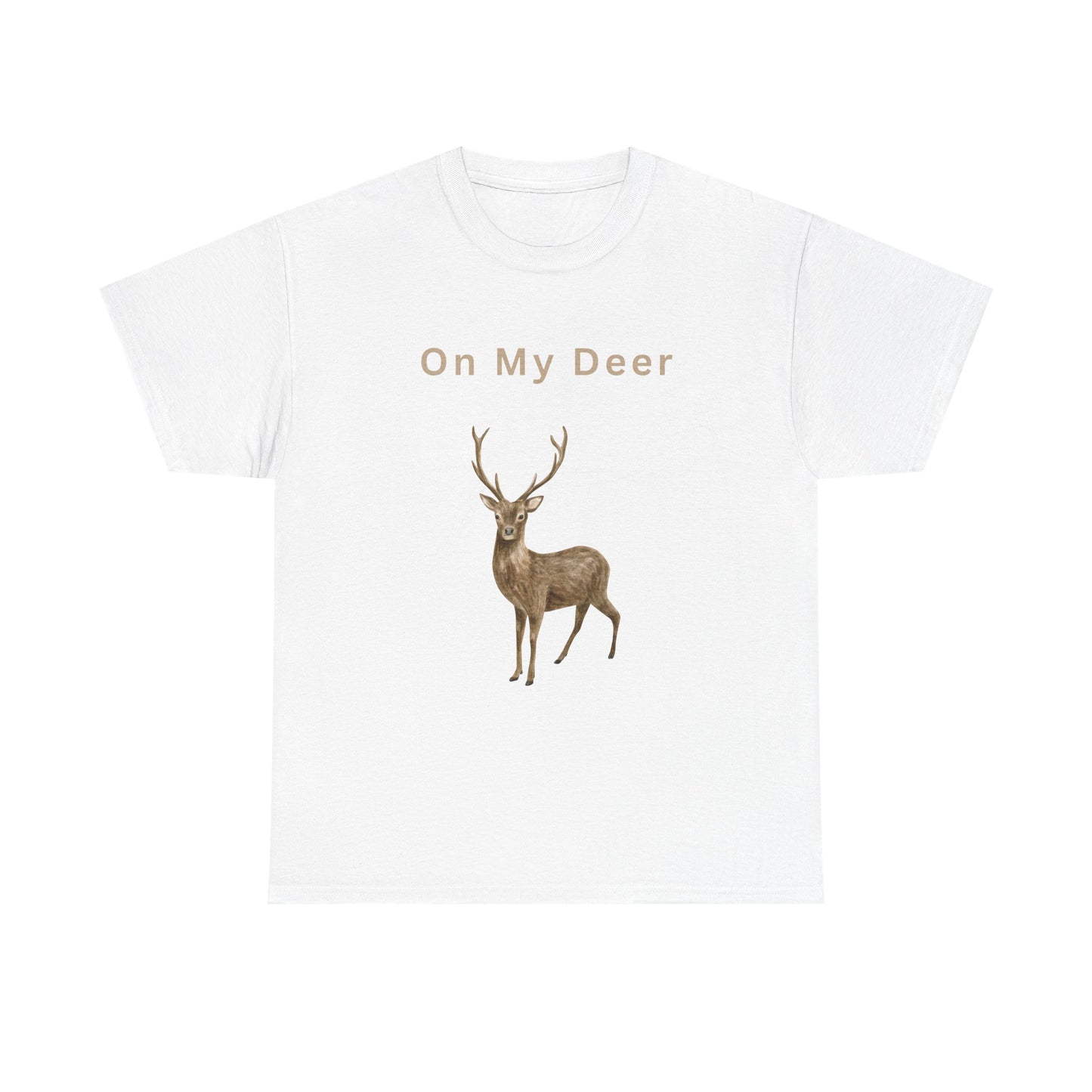 On My Deer Men's Heavy Cotton Tee