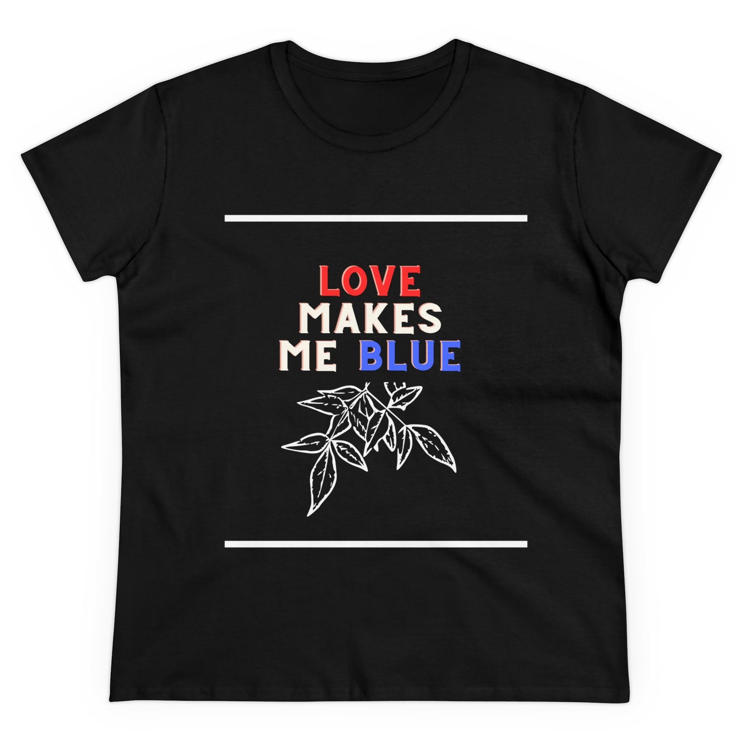 Love Make Me Blue Cotton Tee