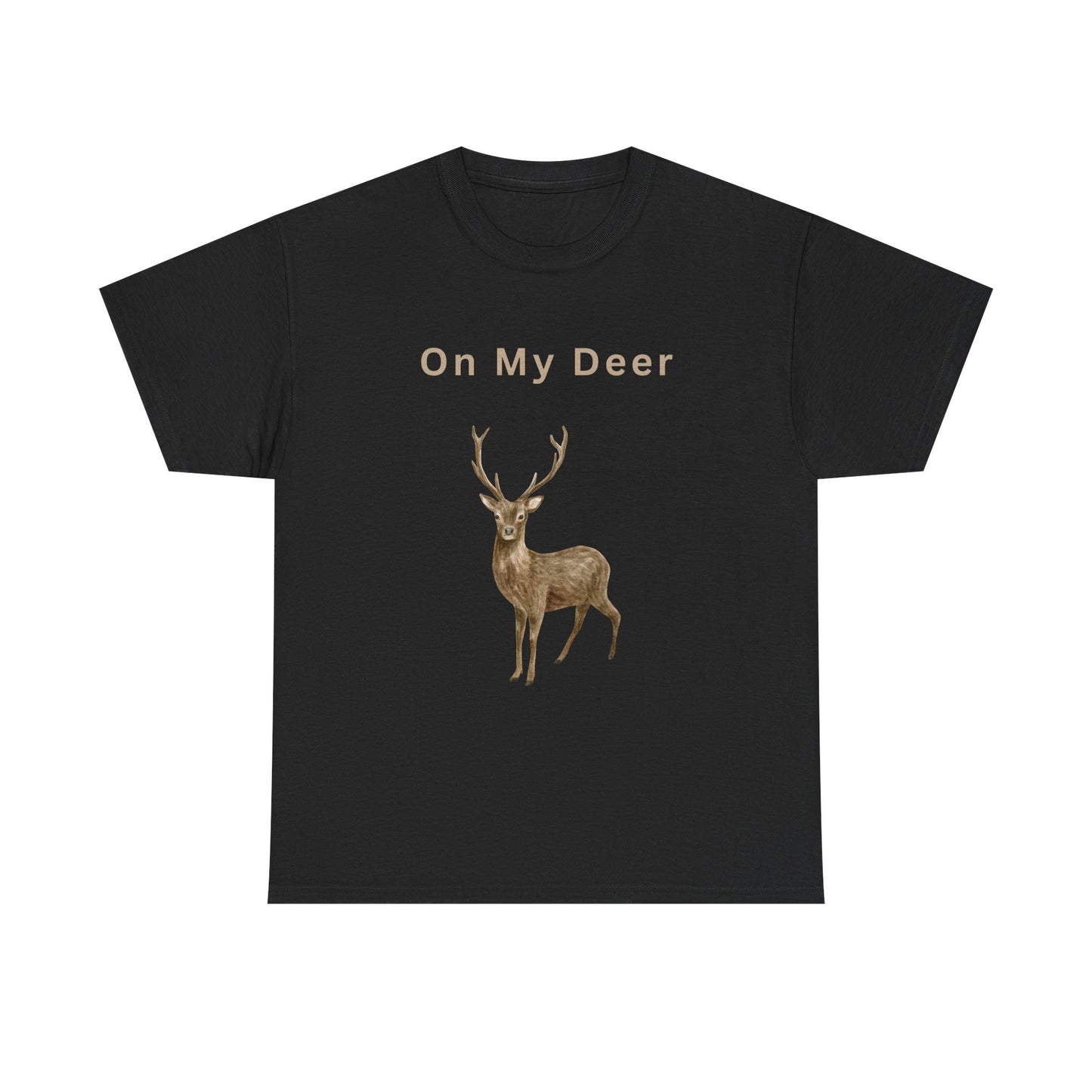 On My Deer Men's Heavy Cotton Tee