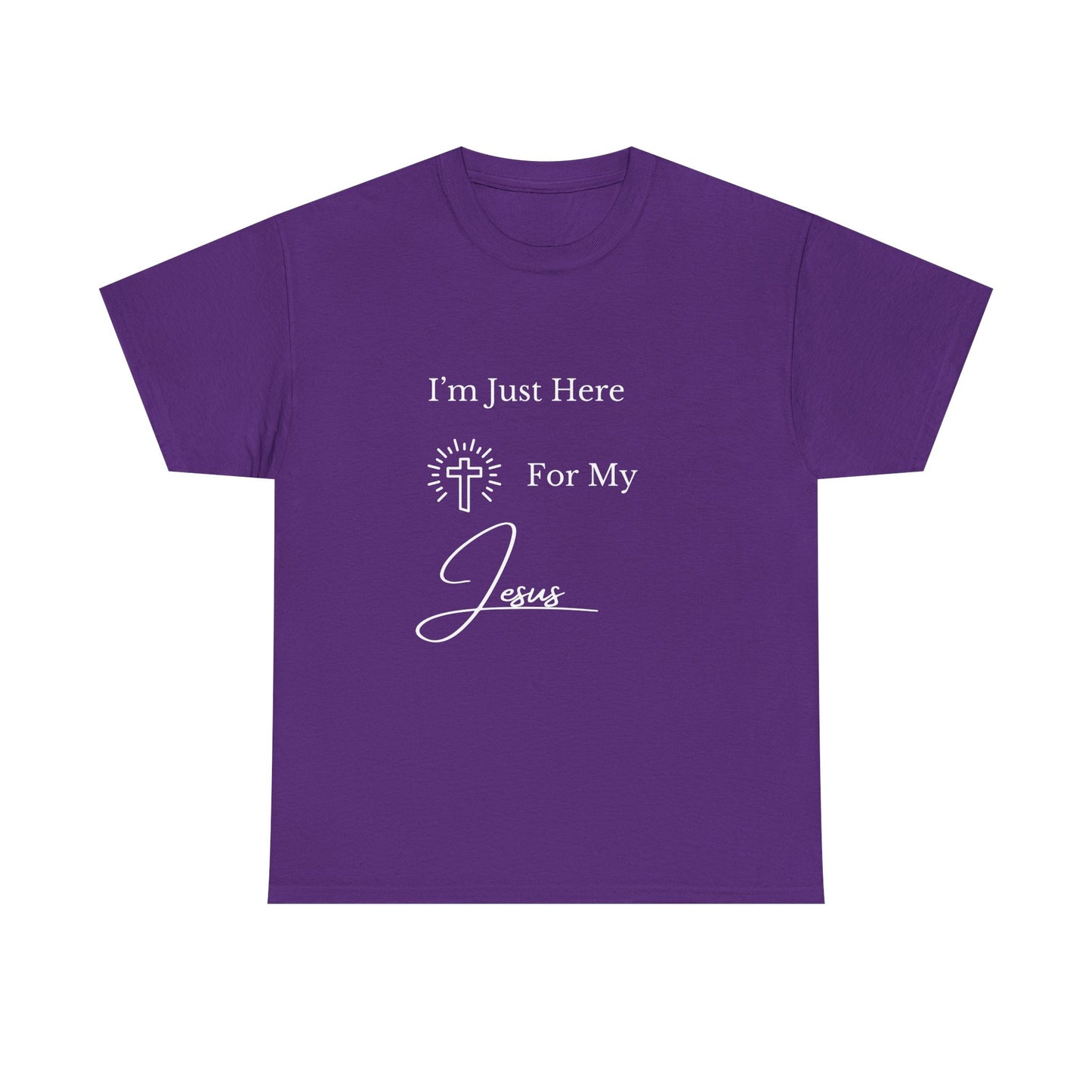 Just Here For Jesus Unisex Heavy Cotton Tee, Christian, 100% Organic Cotton