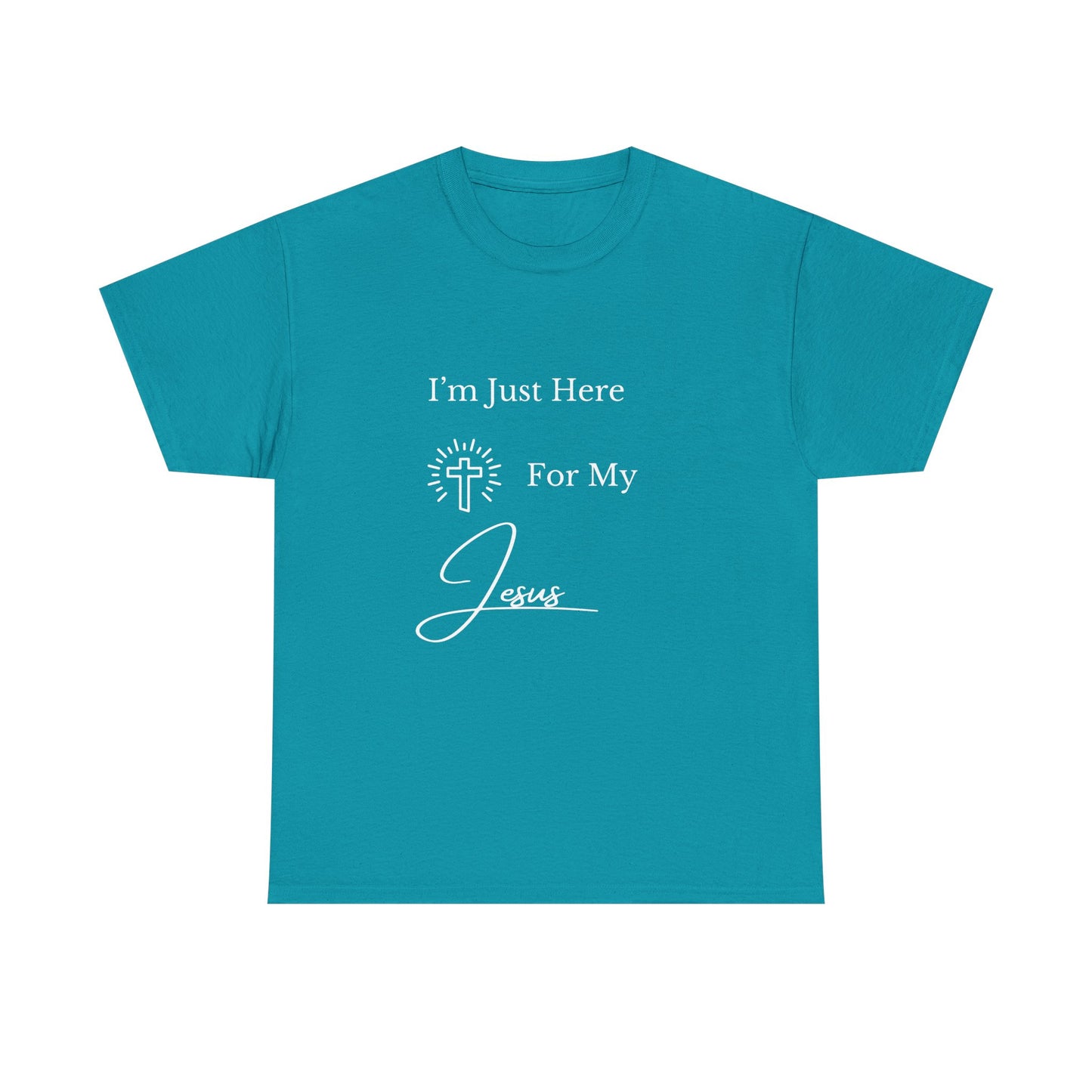 Just Here For Jesus Unisex Heavy Cotton Tee, Christian, 100% Organic Cotton