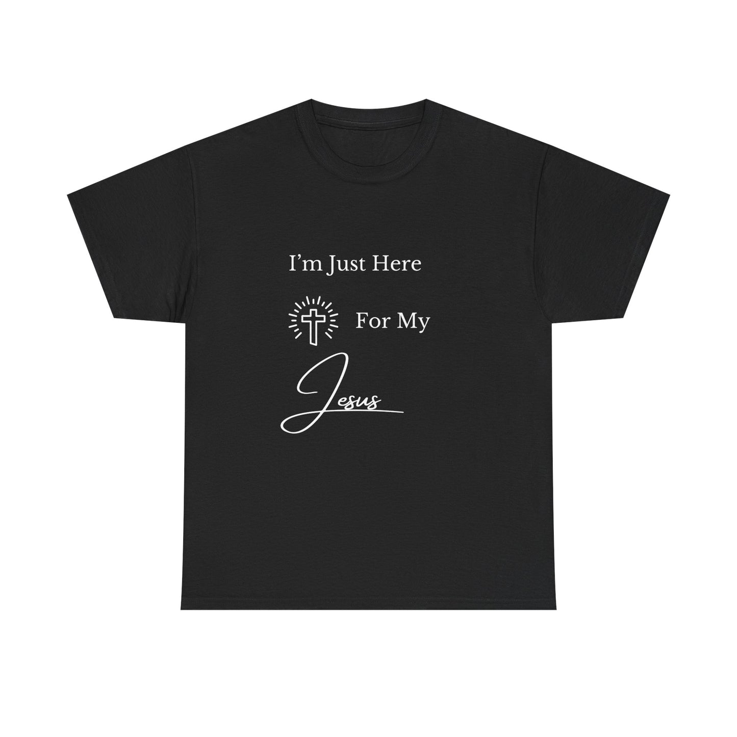 Just Here For Jesus Unisex Heavy Cotton Tee, Christian, 100% Organic Cotton