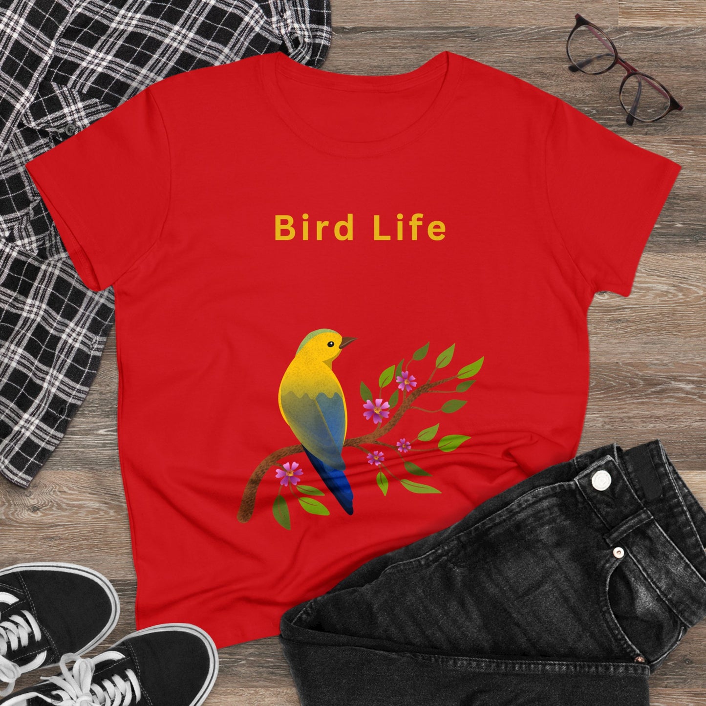 Aves 2 Women's Midweight Cotton Tee
