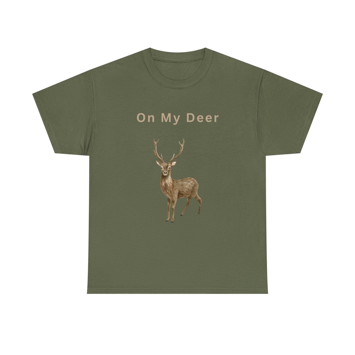 On My Deer Men's Heavy Cotton Tee