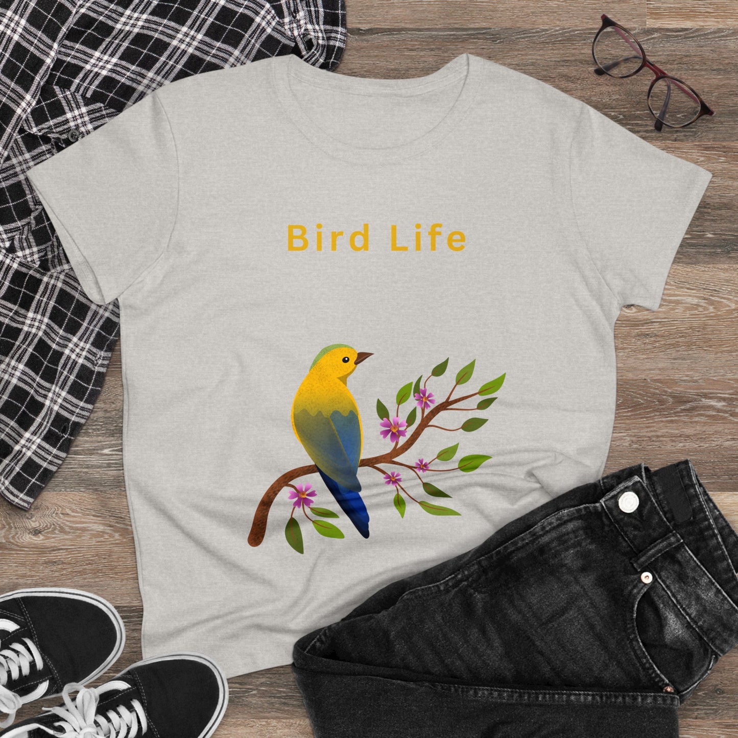 Aves 2 Women's Midweight Cotton Tee
