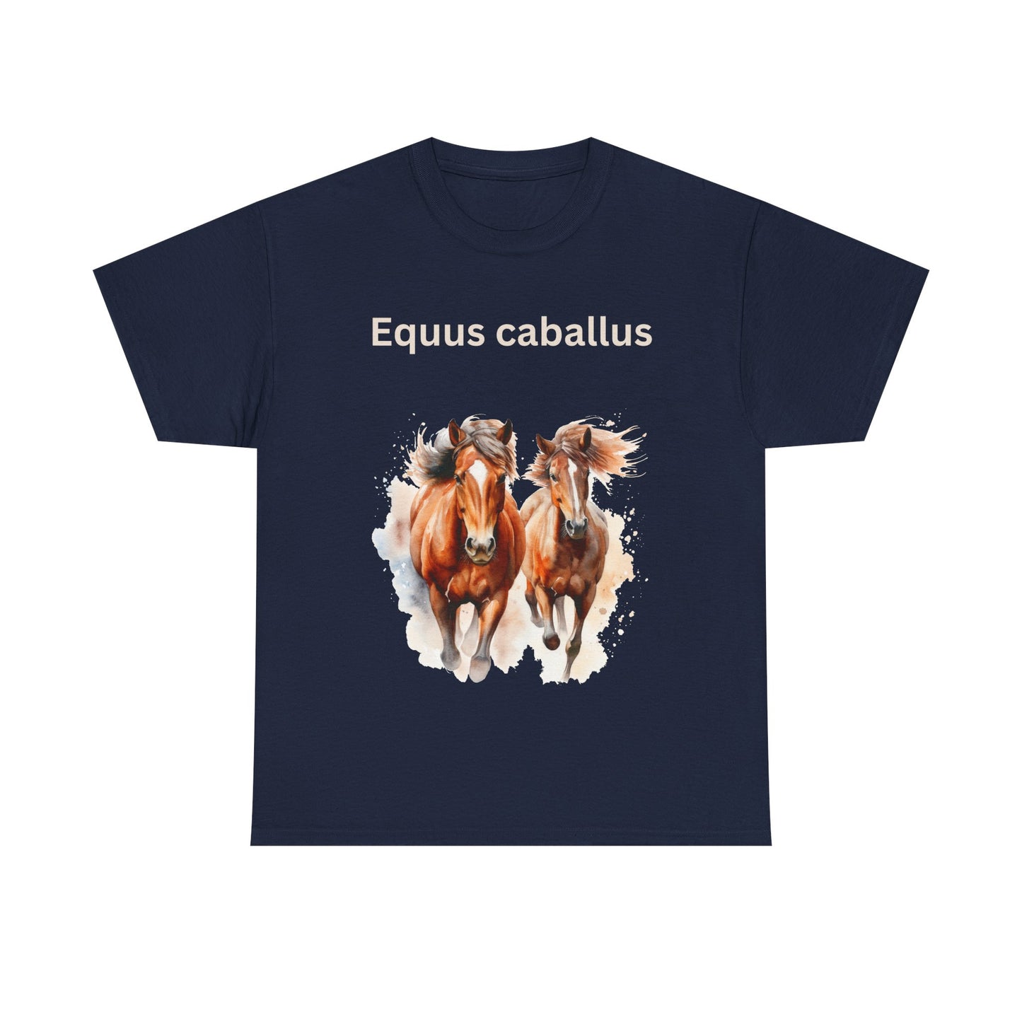Unisex Scientific Name, Equus Caballus Unisex Heavy Cotton, Horse, 100% Organic Cotton