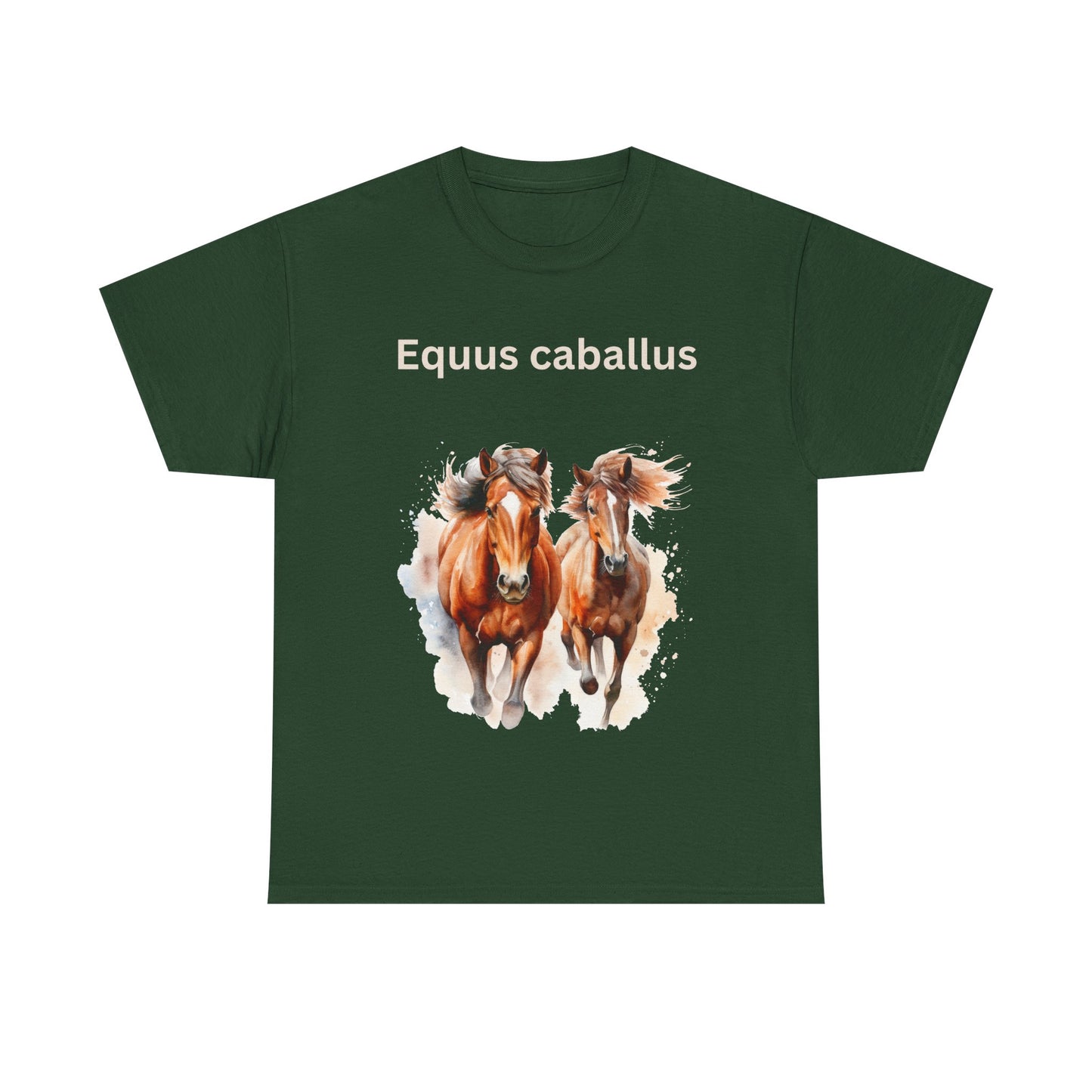 Unisex Scientific Name, Equus Caballus Unisex Heavy Cotton, Horse, 100% Organic Cotton