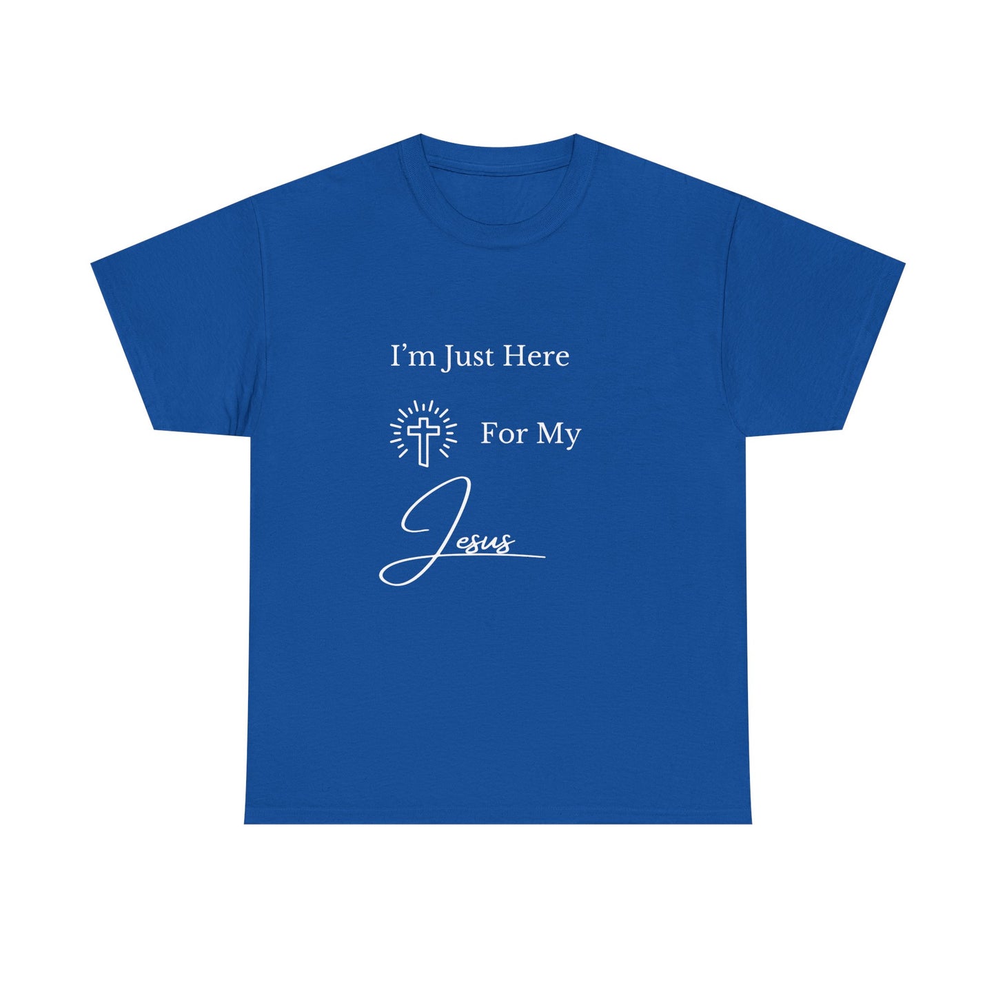 Just Here For Jesus Unisex Heavy Cotton Tee, Christian, 100% Organic Cotton
