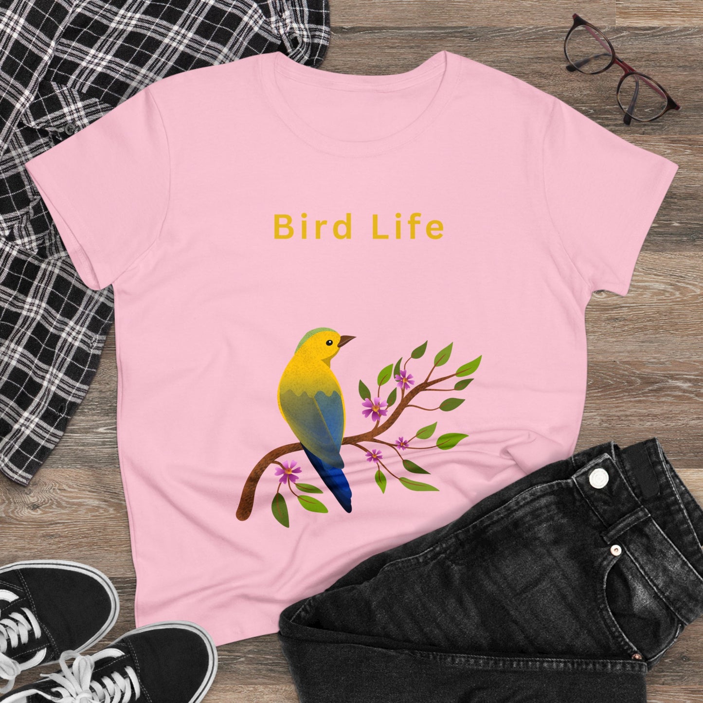 Aves 2 Women's Midweight Cotton Tee