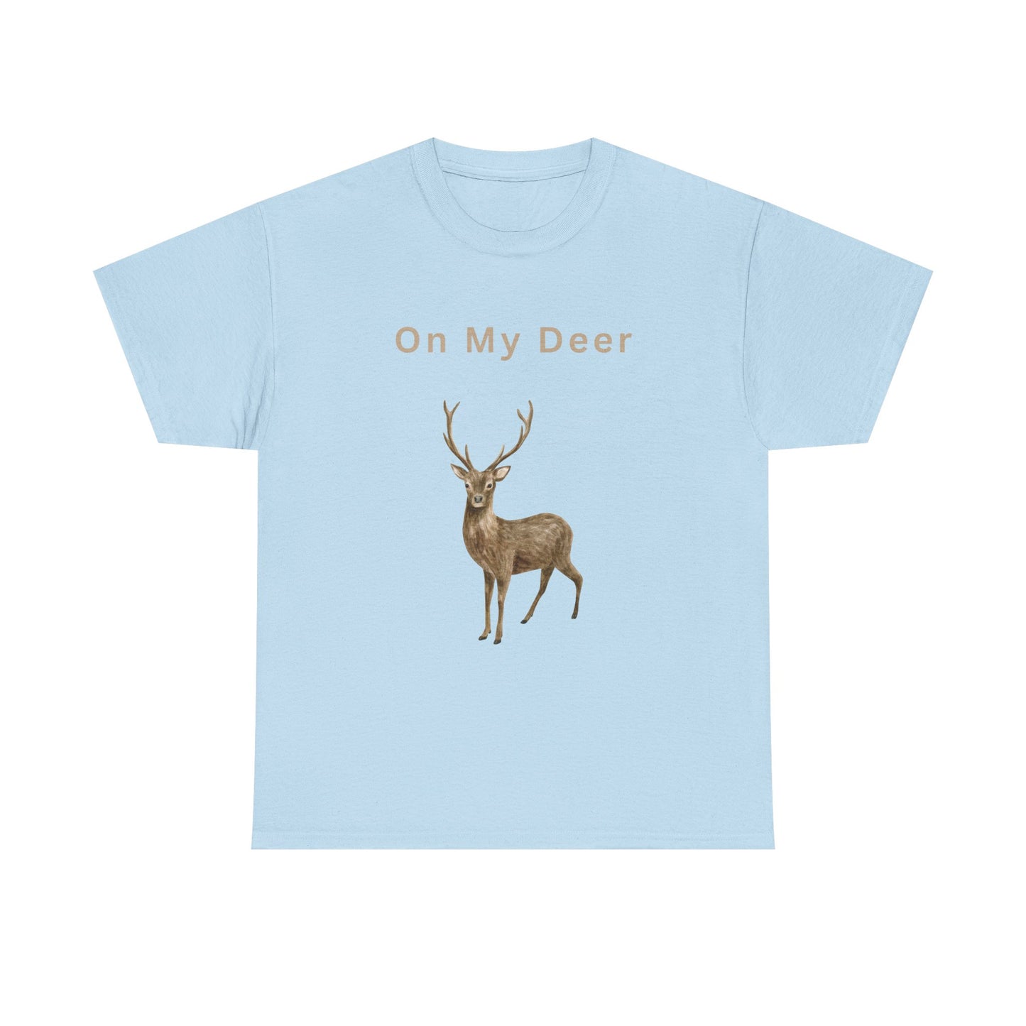 On My Deer Men's Heavy Cotton Tee