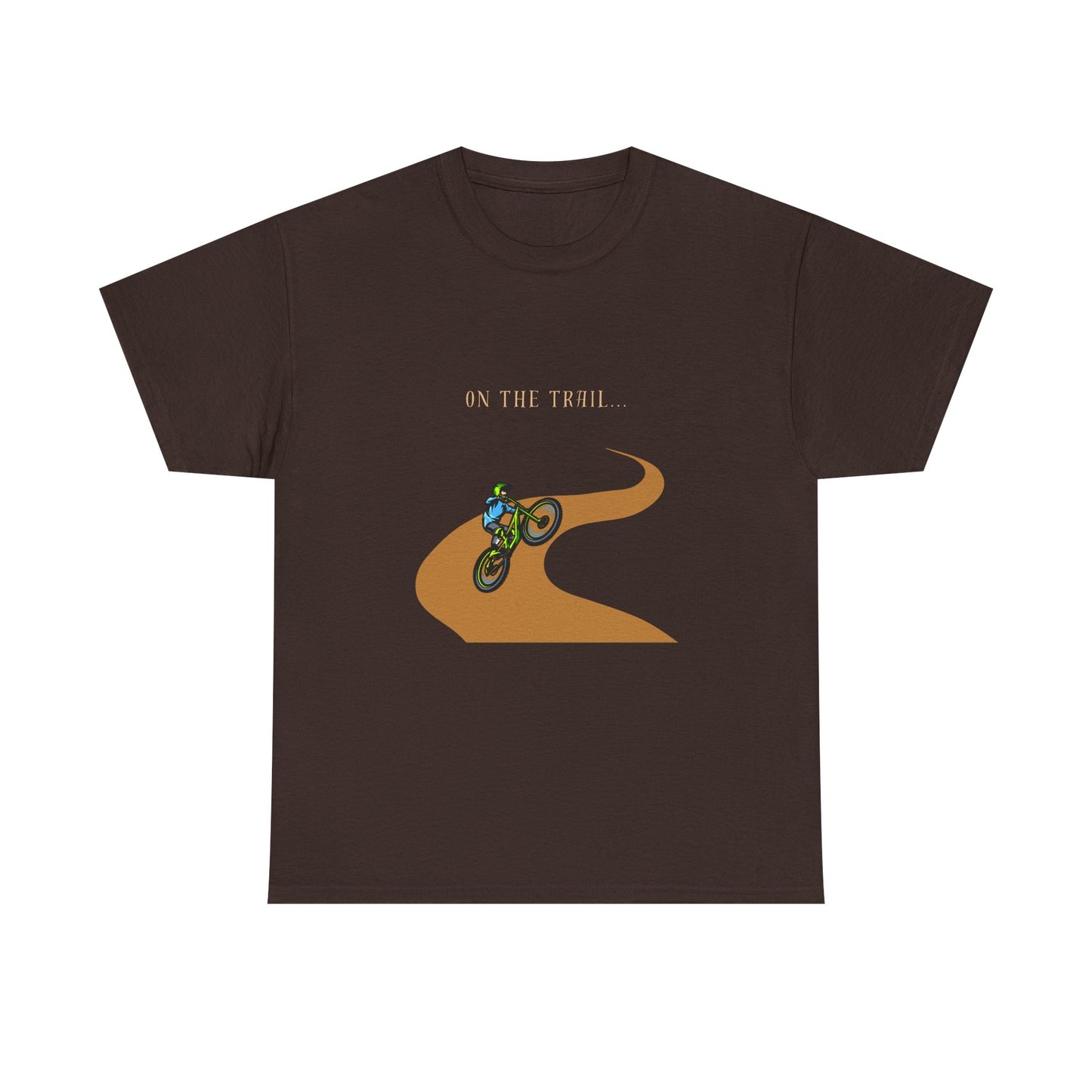 On The Trail Heavy Cotton Tee, Bike Rider, Bicycle, 100% Organic Cotton, Top Selling Tshirt, Best Selling Men T-shirts,