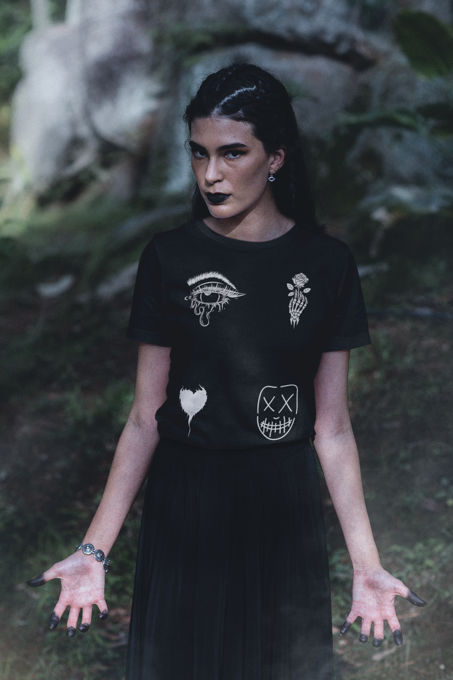 Gothic Graphic Unisex Heavy Cotton Women’s Tee - Eye & Skull Designs