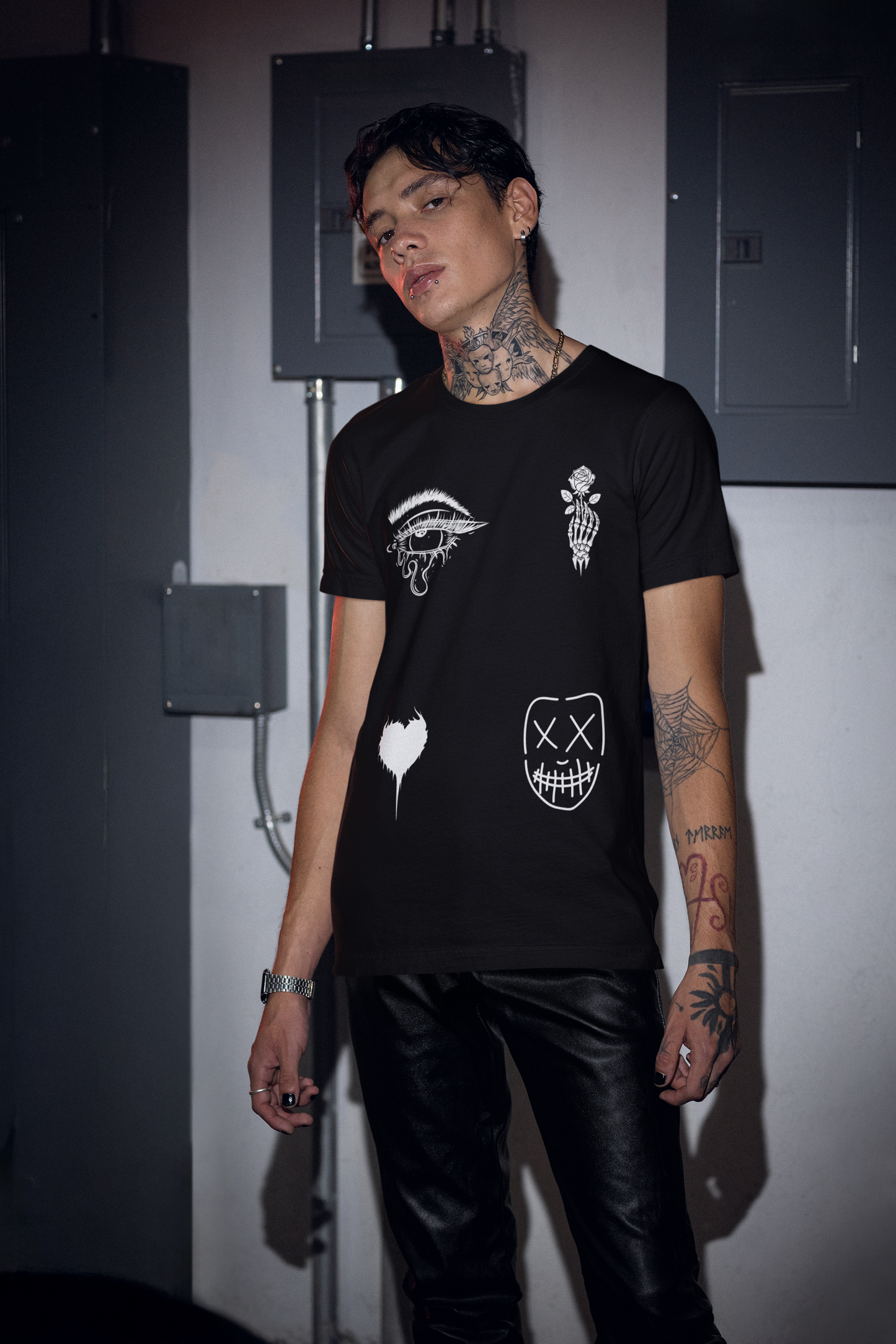 Gothic Graphic Unisex Heavy Cotton Mens Tee - Eye & Skull Designs
