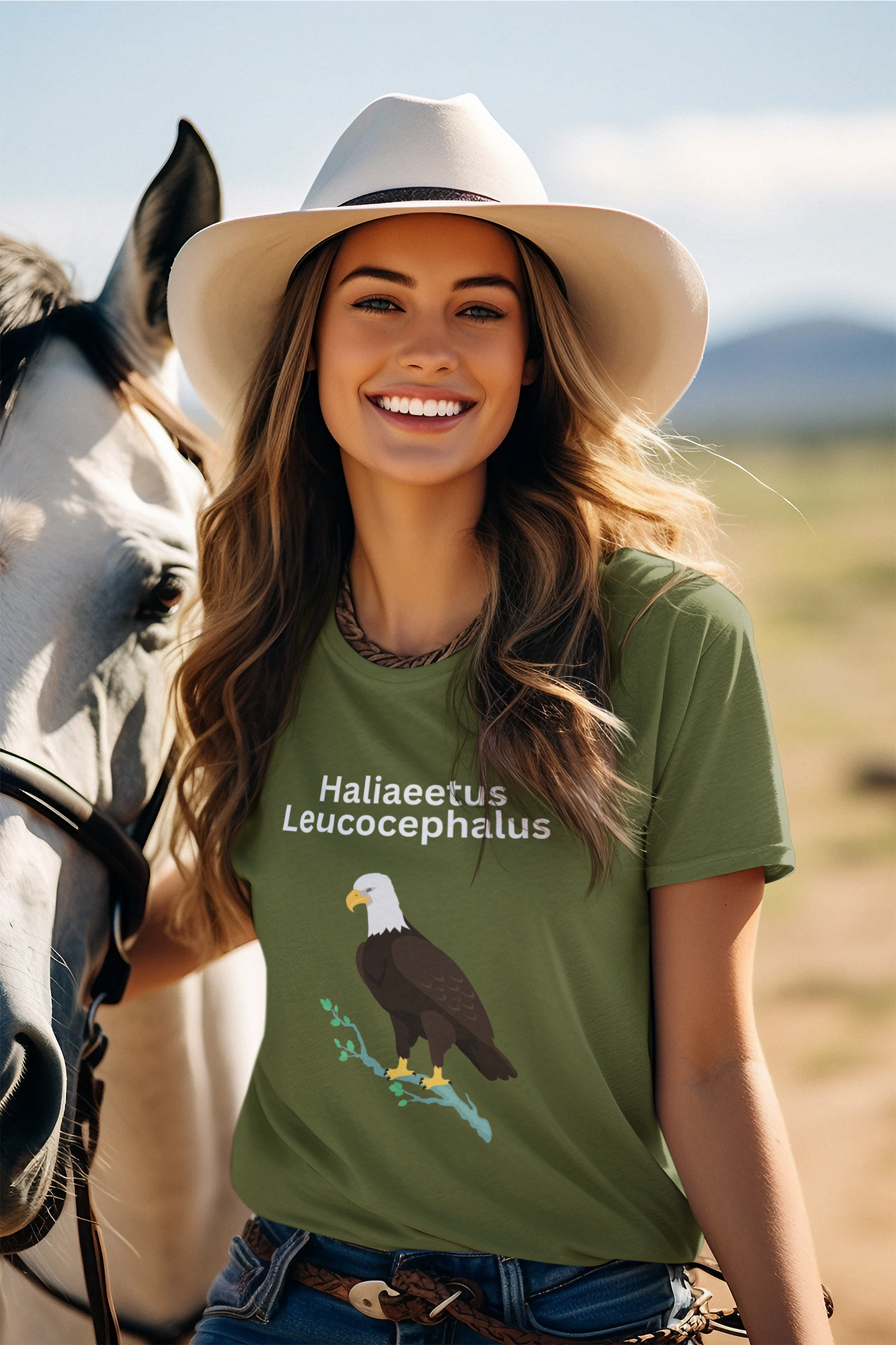 Unisex Scientific Name, Haliaeetus Leucocephalus, Eagle, 100% Organic Cotton