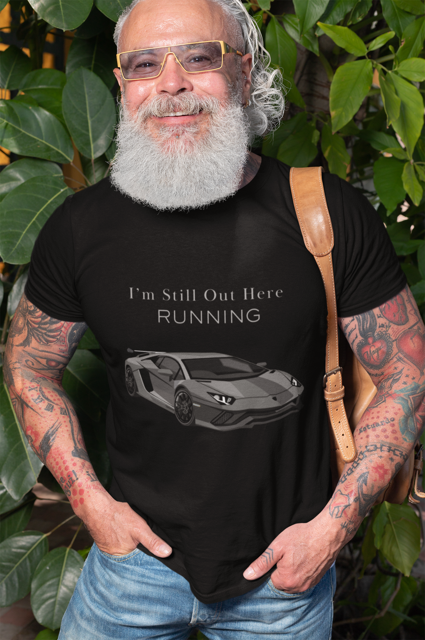 Sporty Car Enthusiast Tee - Short Sleeve Tee - 'I’m Still Out Here RUNNING'