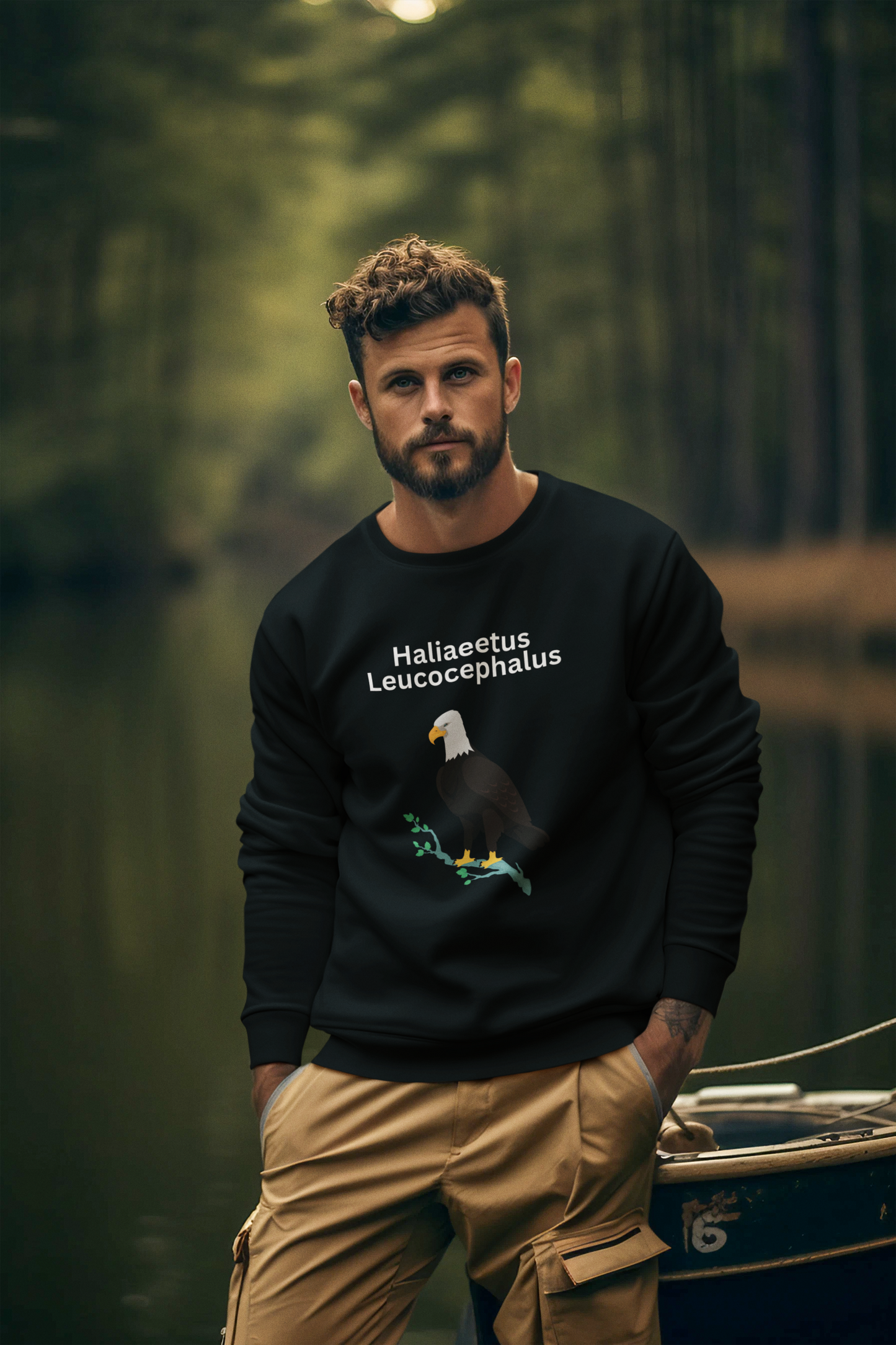 Haliaeetus Leucocephalus Unisex Drop Shoulder Sweatshirt - Eagle