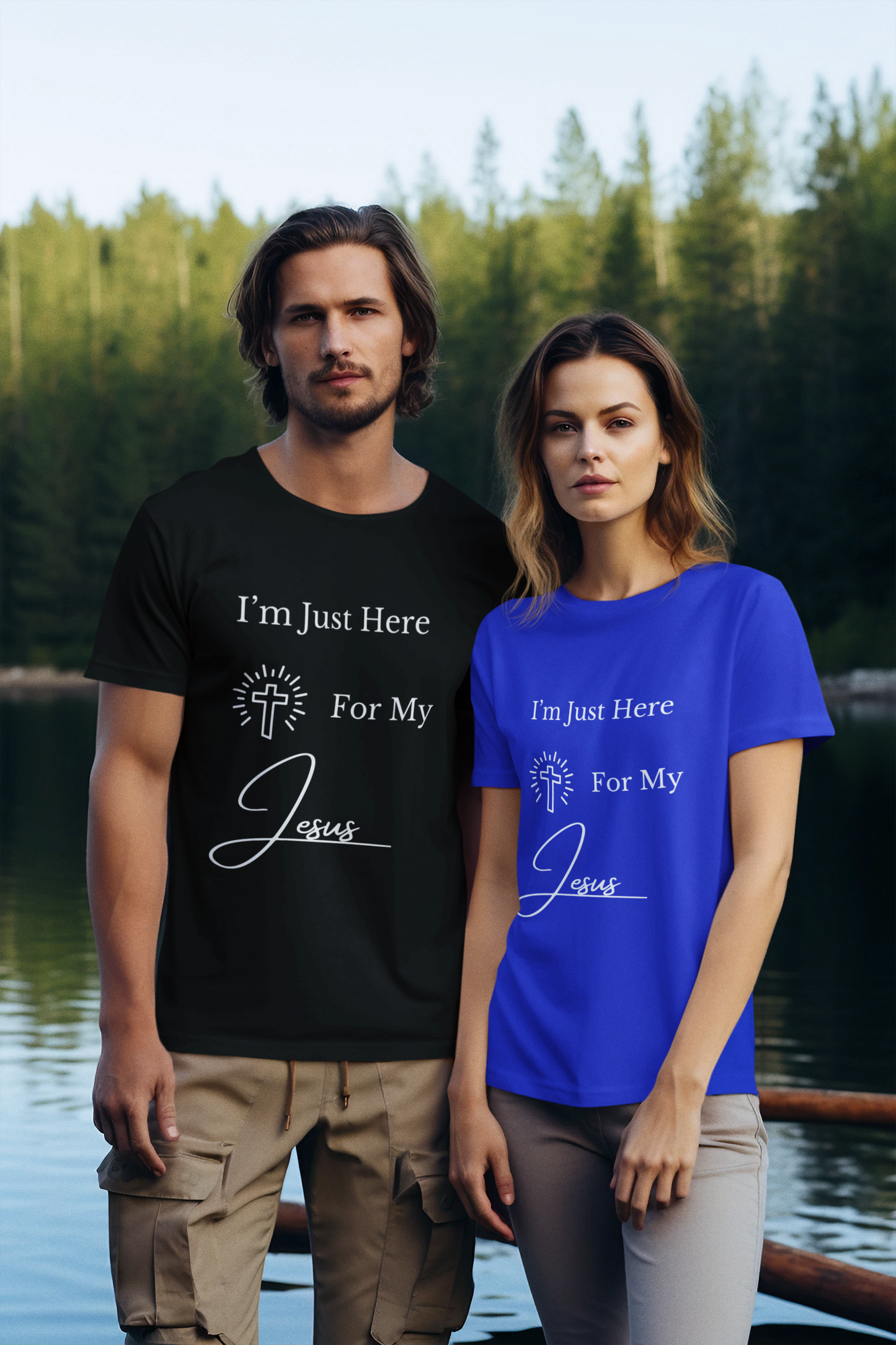 Just Here For Jesus Unisex Heavy Cotton Tee, Christian, 100% Organic Cotton