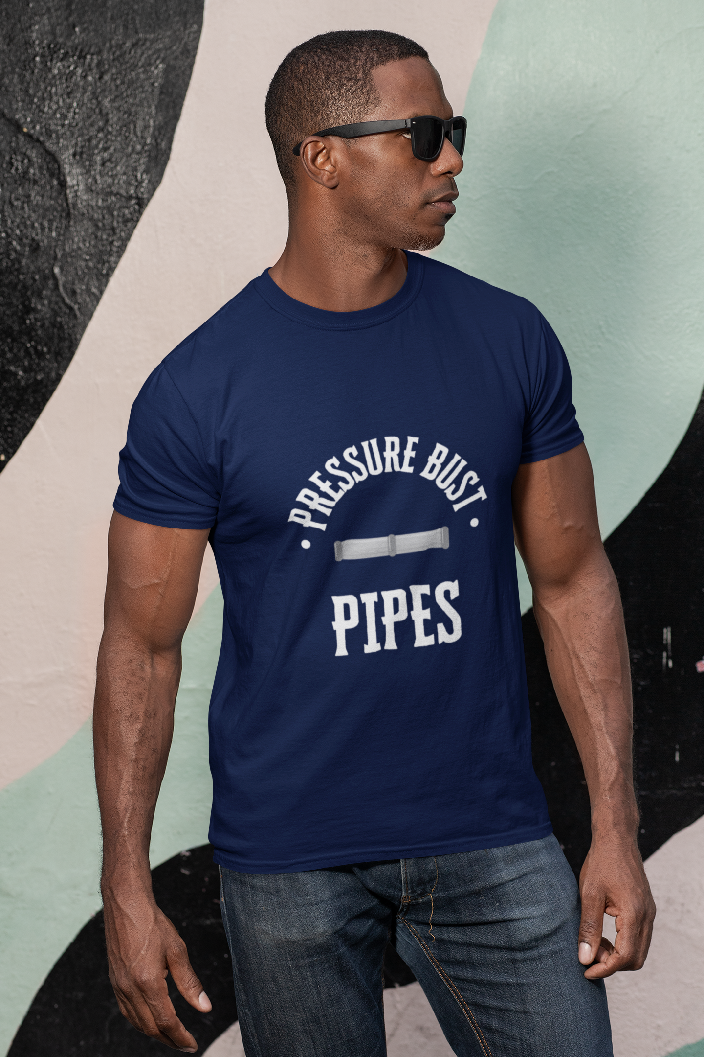 Funny Saying Softstyle T-Shirt - Pressure Bust Pipes Tee