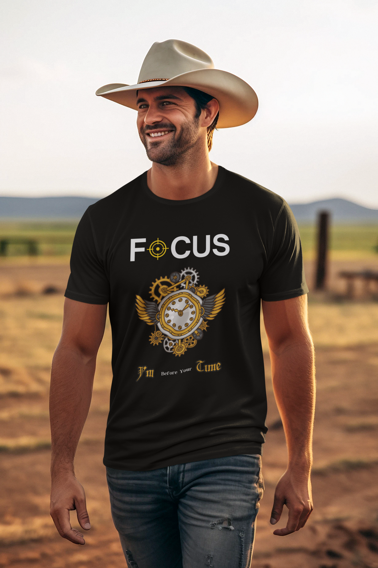 Vintage Clock Tee - I'm Before Your Time Design