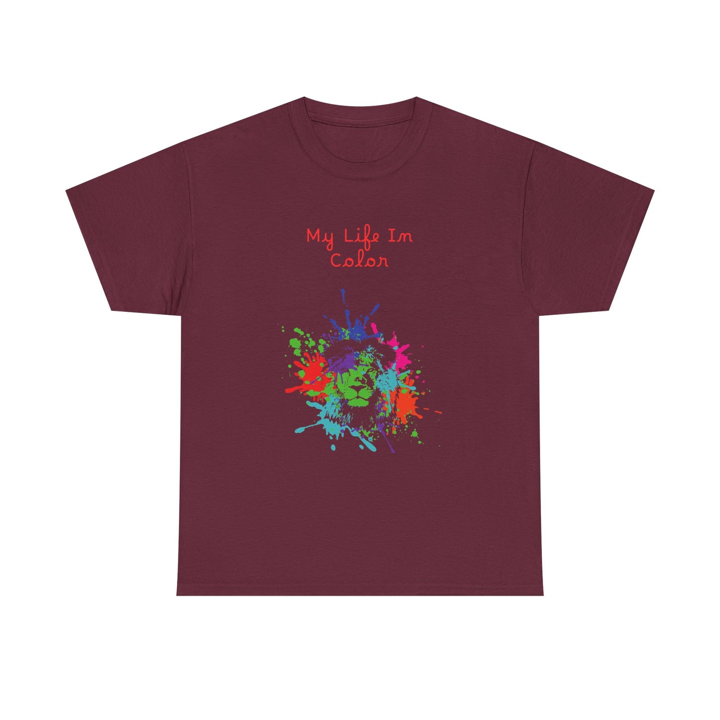 Lion Splotch Black Tee 3 - Unisex Heavy Cotton Tee