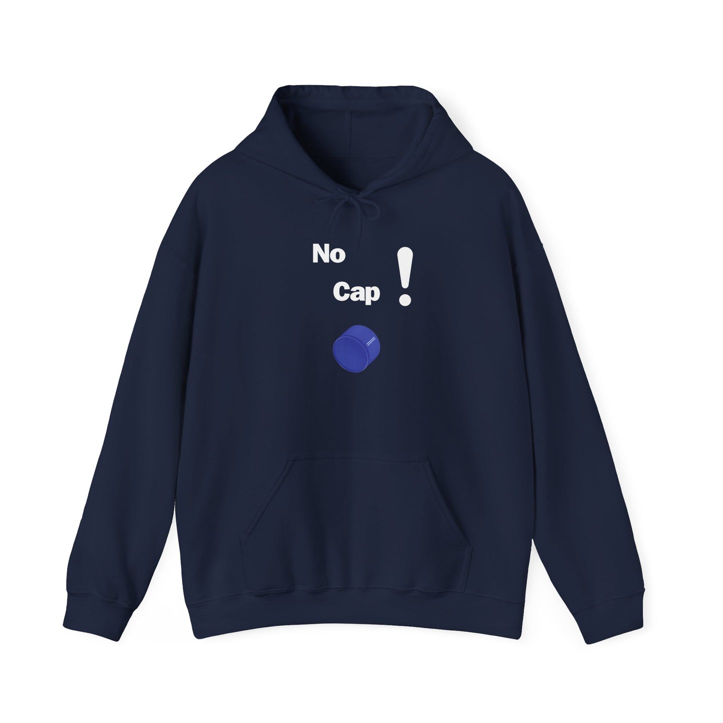 No Cap White Words Unisex Heavy Blend™ Hooded Sweatshirt