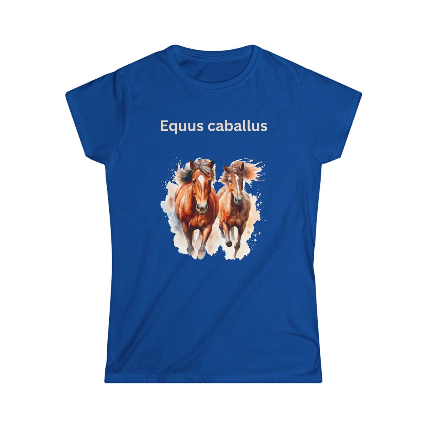 Equus caballus “Horses” Women's Softstyle Tee