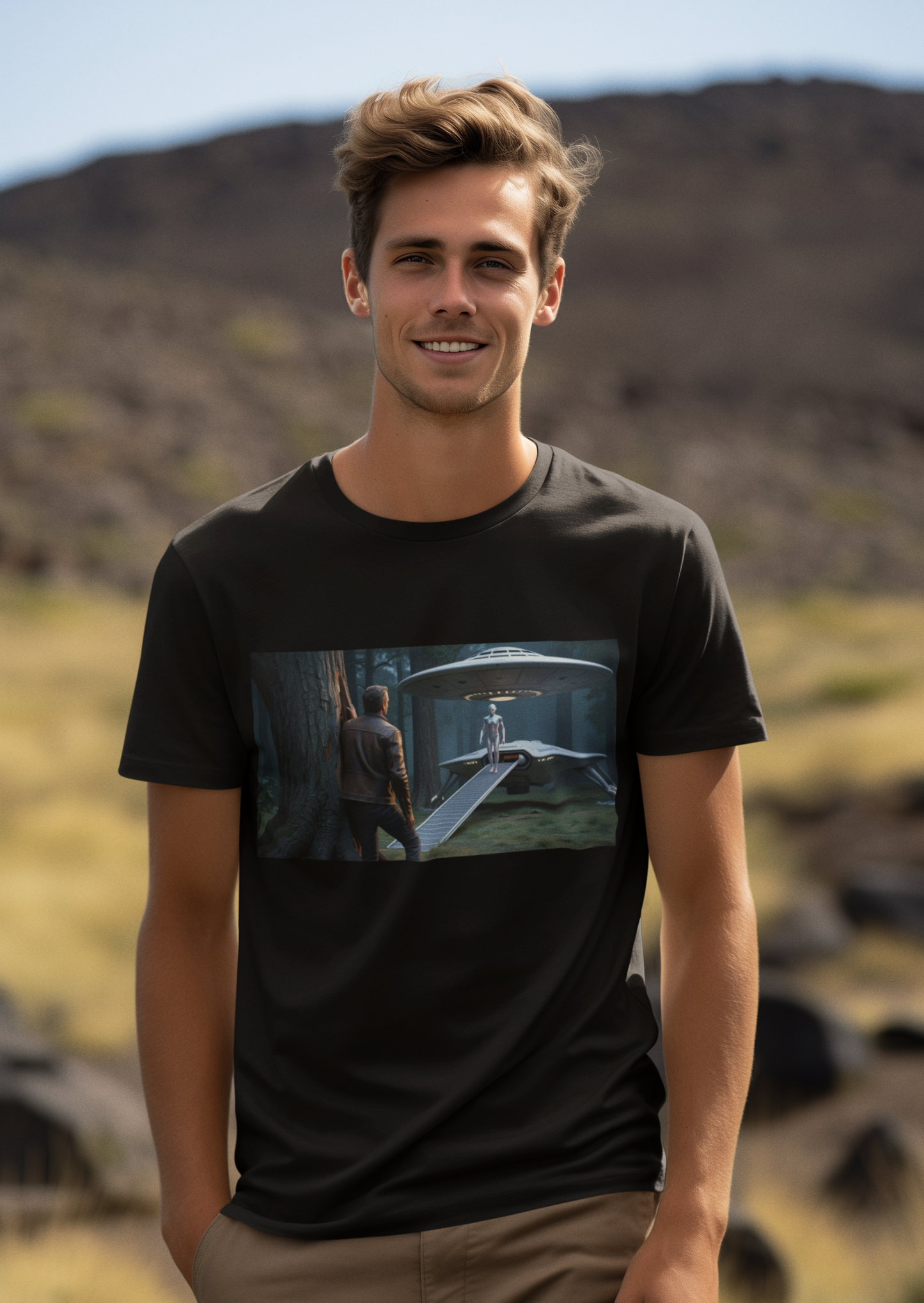 Futuristic Sci-Fi Unisex Tee - Graphic Short Sleeve Shirt