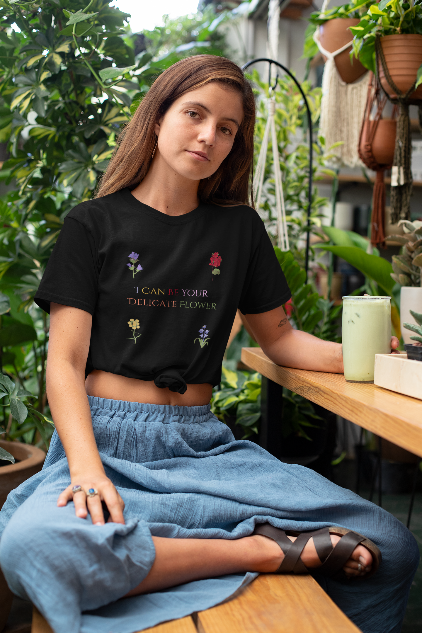 Floral T-Shirt - Delicate Flower Graphic Tee